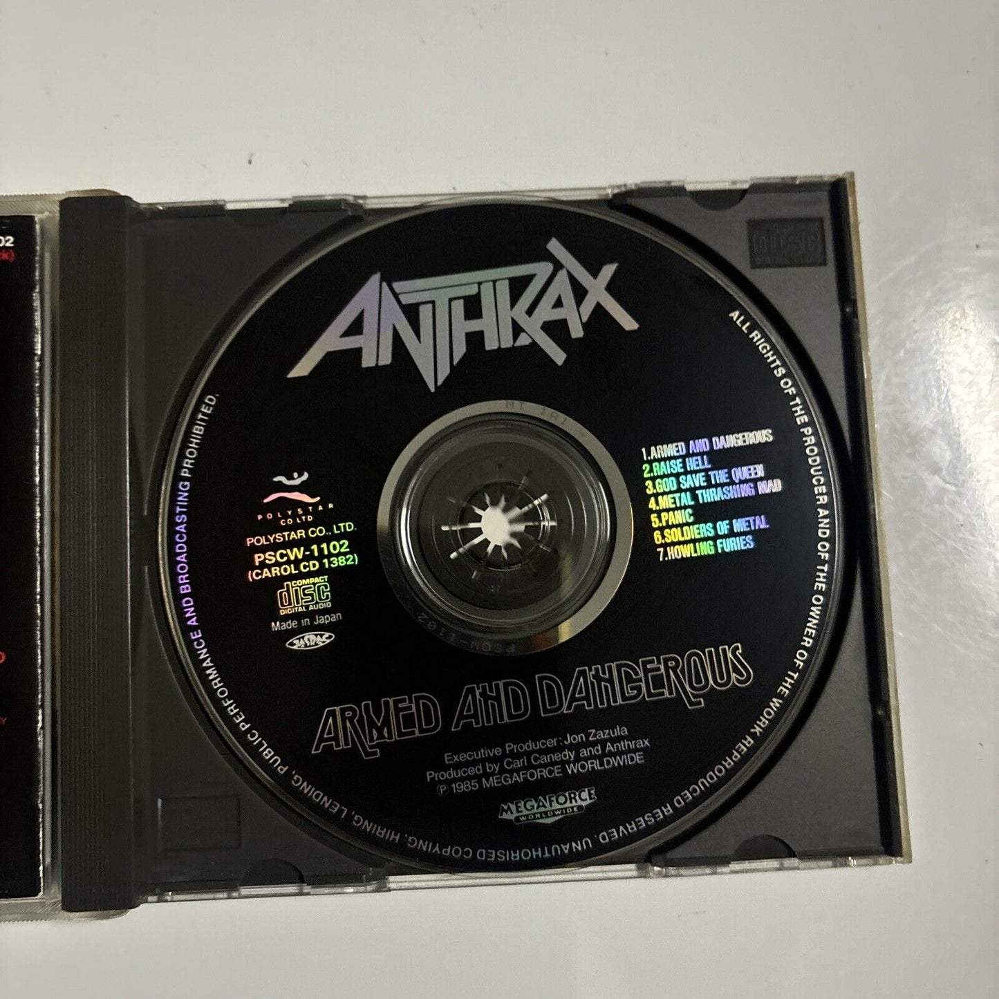 Anthrax - Armed And Dangerous (CD, 1992) Japan PSCW-1102