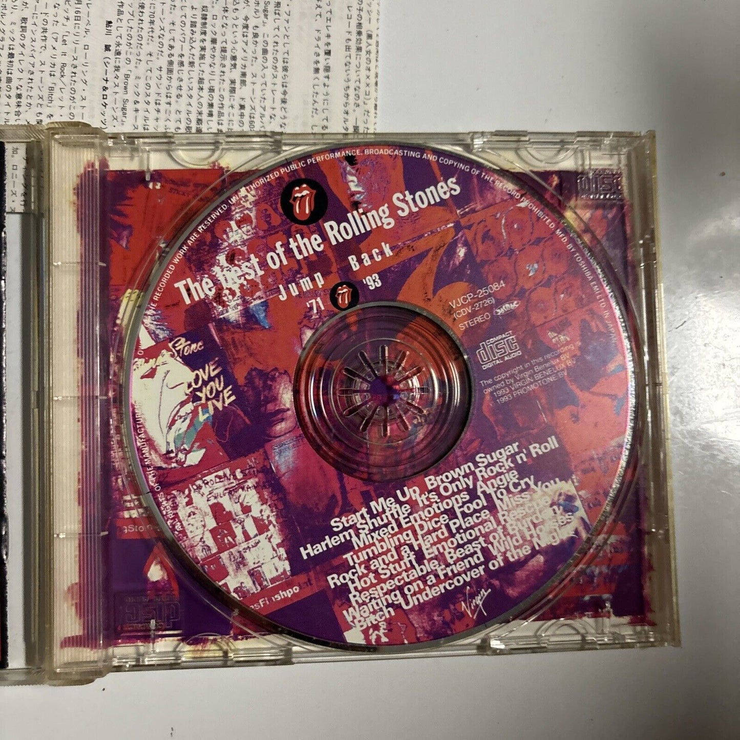 The Rolling Stones - Jump Back (CD, 1993) Japan vjcp-25084