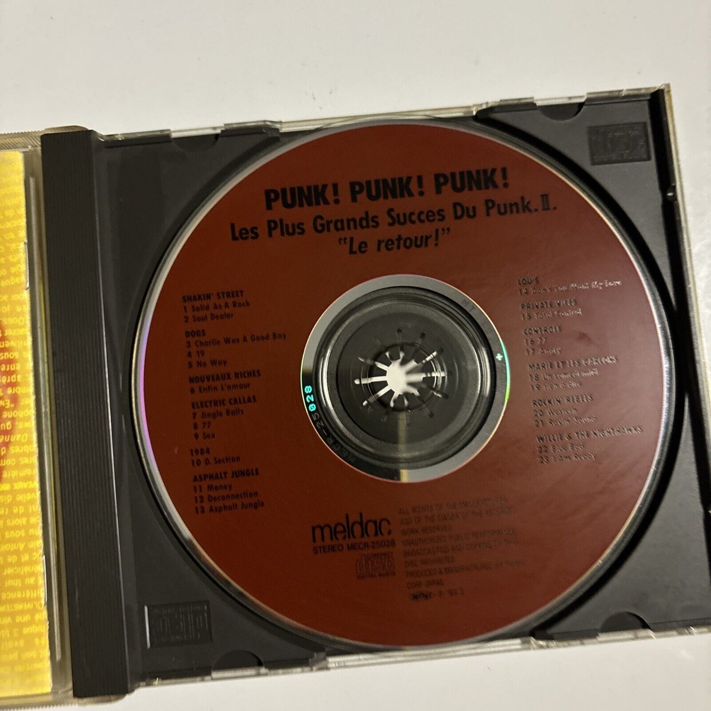 Les Plus Grand Succès Du Punk II - "Le Retour!" (CD, 1993) Japan MECR-25028