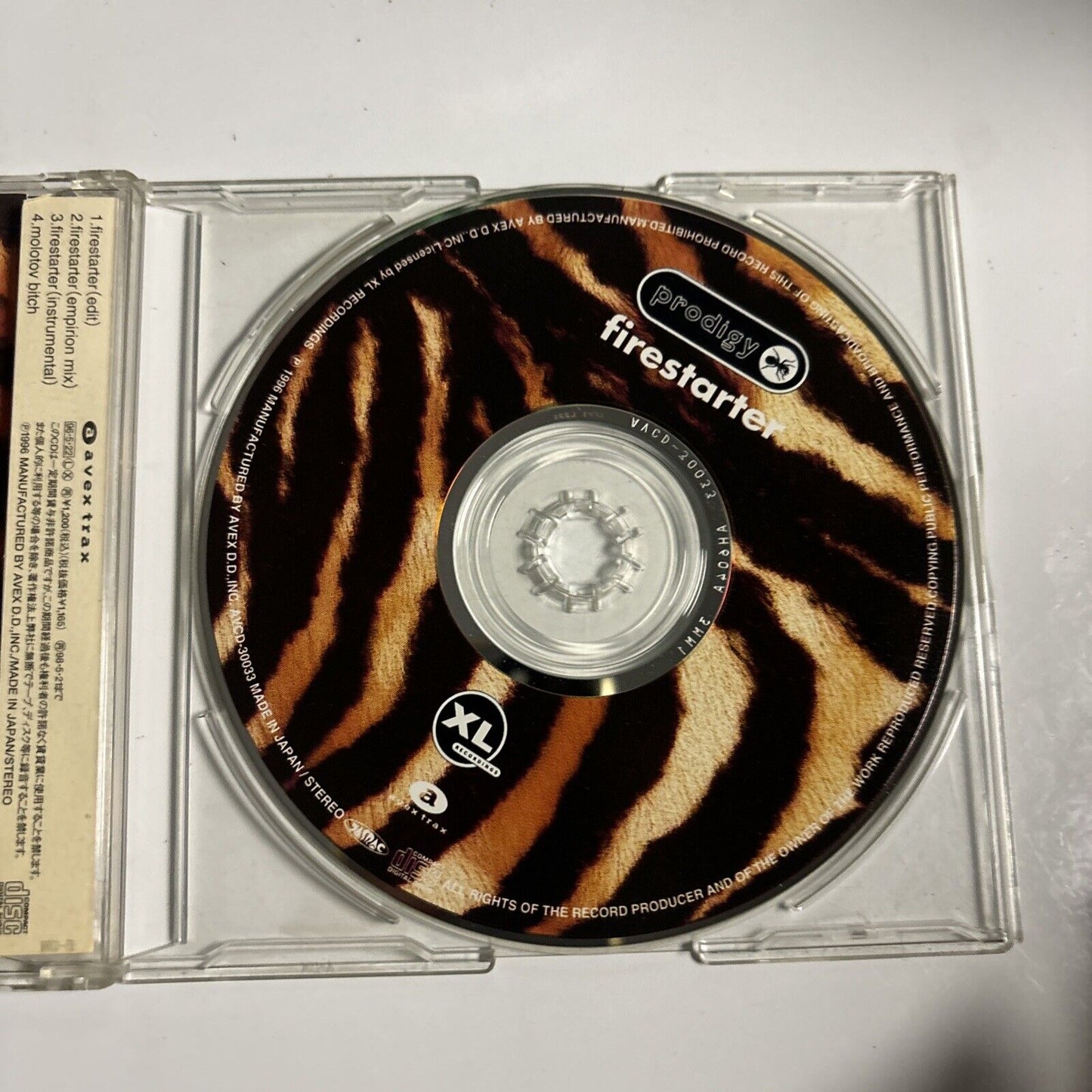 Prodigy - Firestarter (CD, 1996) Japan XL Recordings avcd-30033
