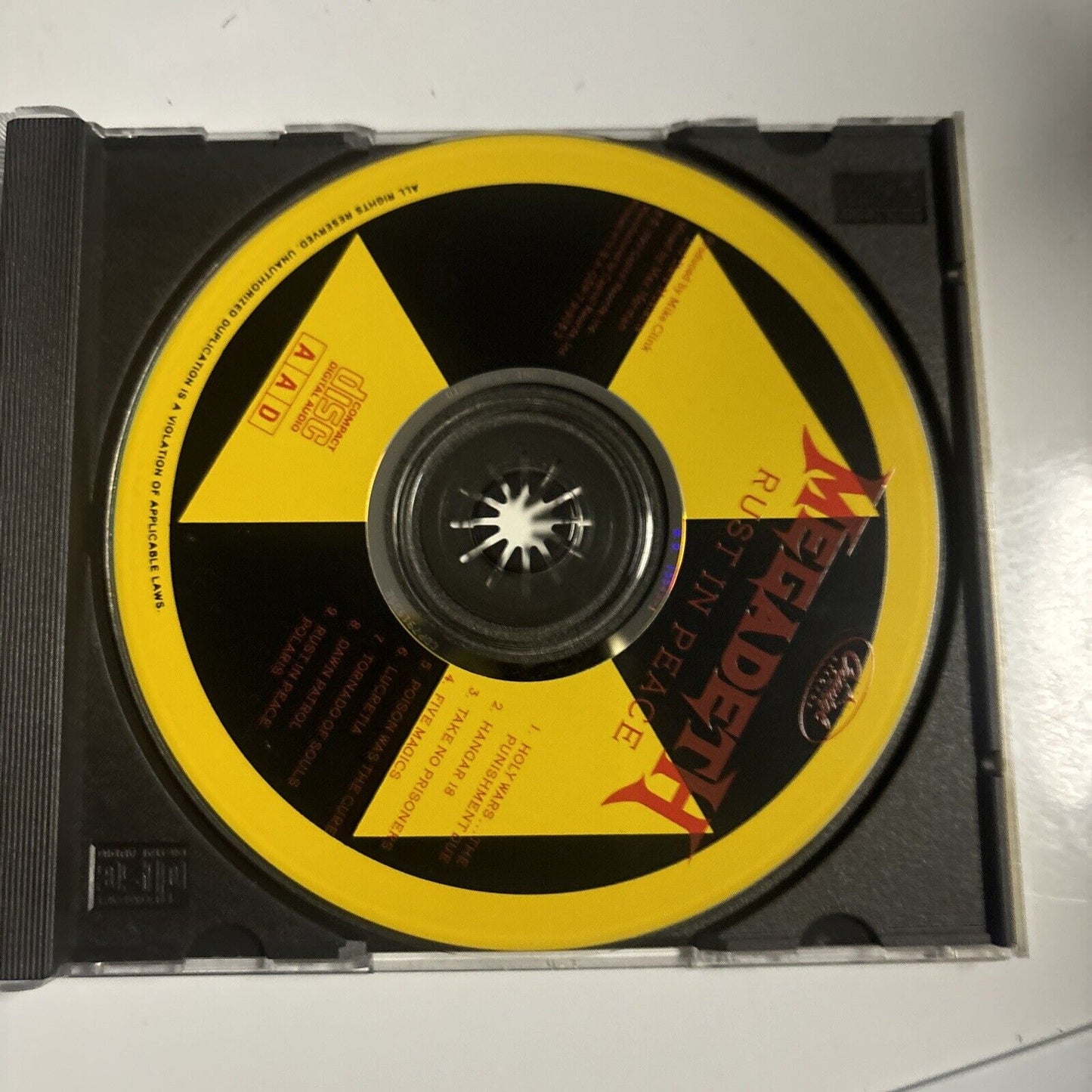Megadeth - Rust In Peace (CD, 1990) Capitol Records CDP 7 91935 2