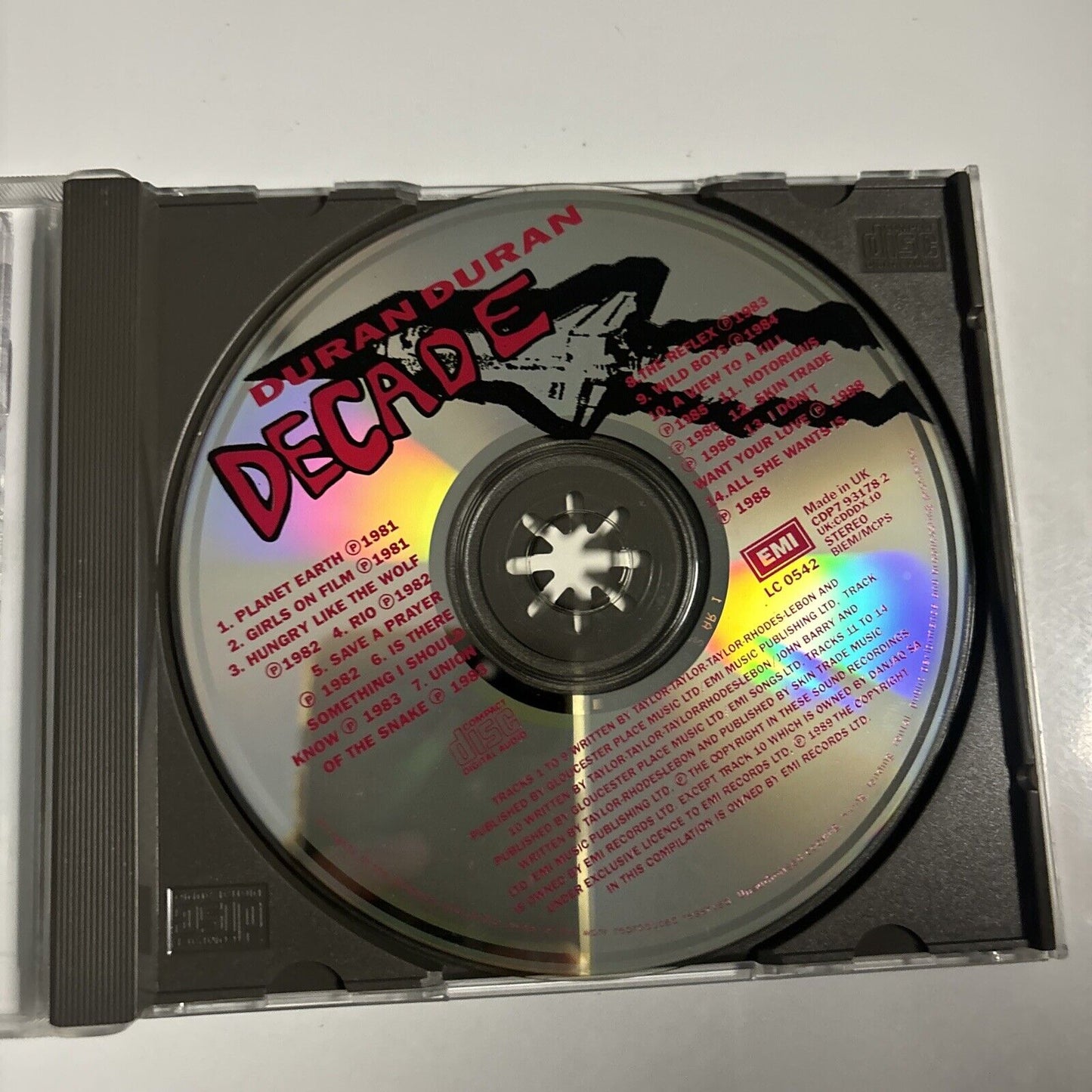 Duran Duran - Decade (CD, 1989) Capitol Records CDP7 93178 2