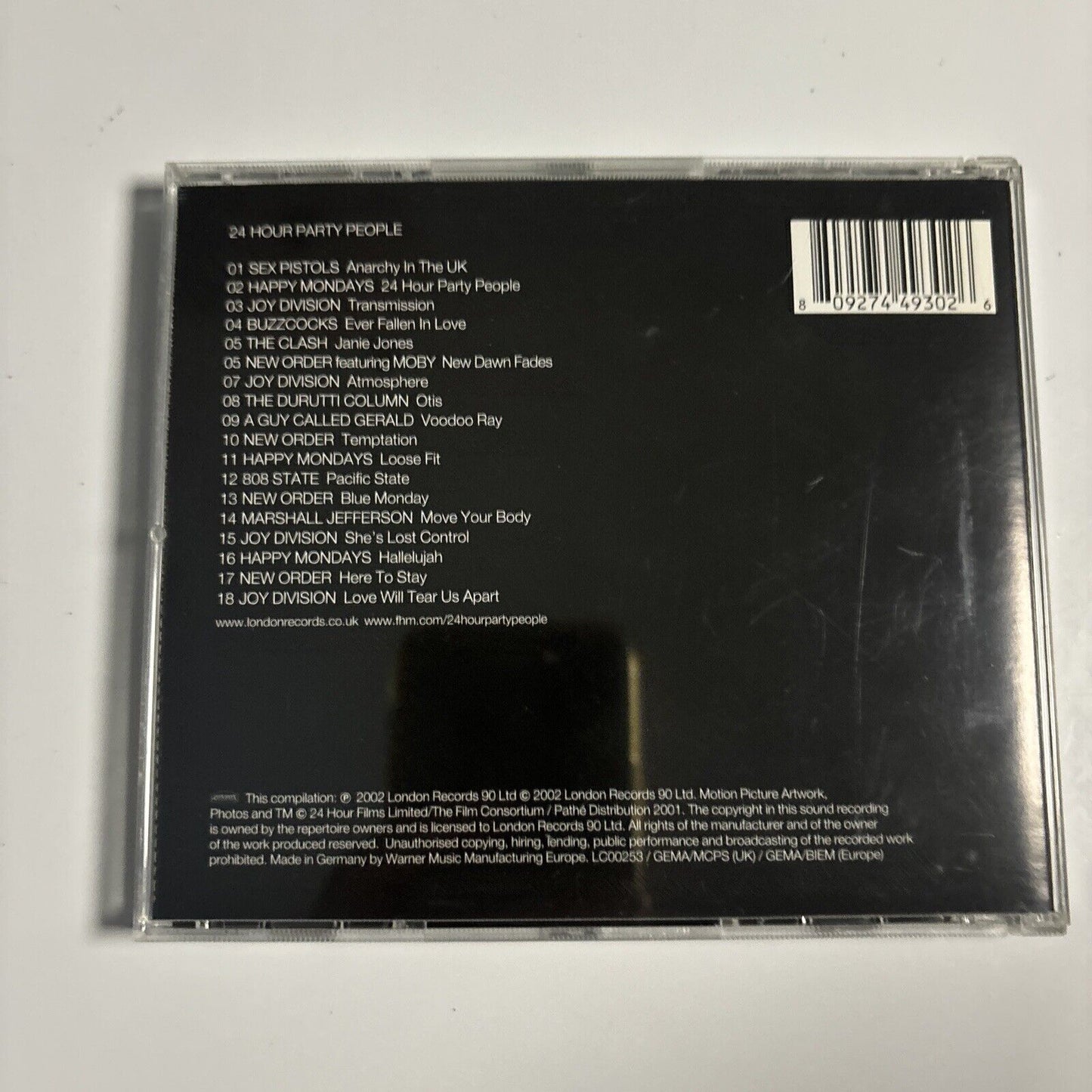 24 Hour Party People - Music From The Motion Picture (CD, 2002) London Records