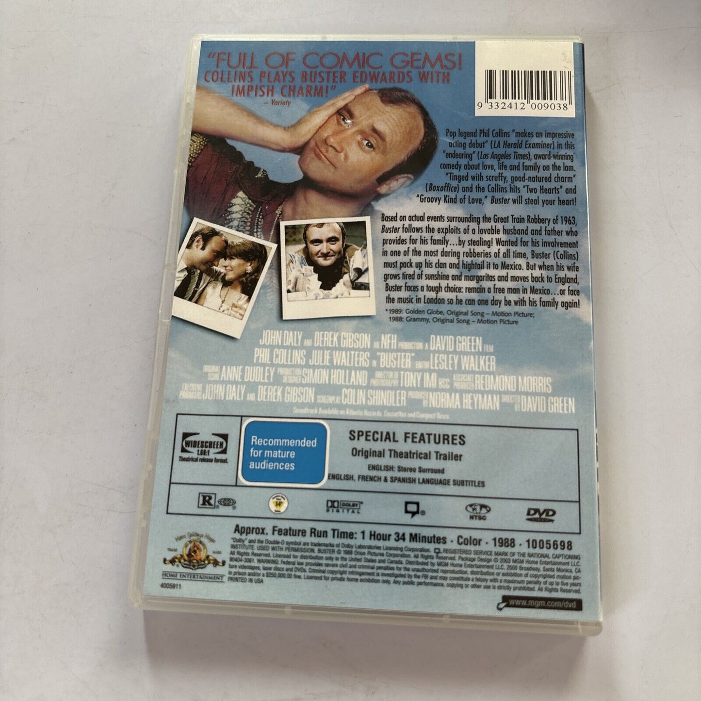 Buster (DVD, 1988) Phil Collins Region 1
