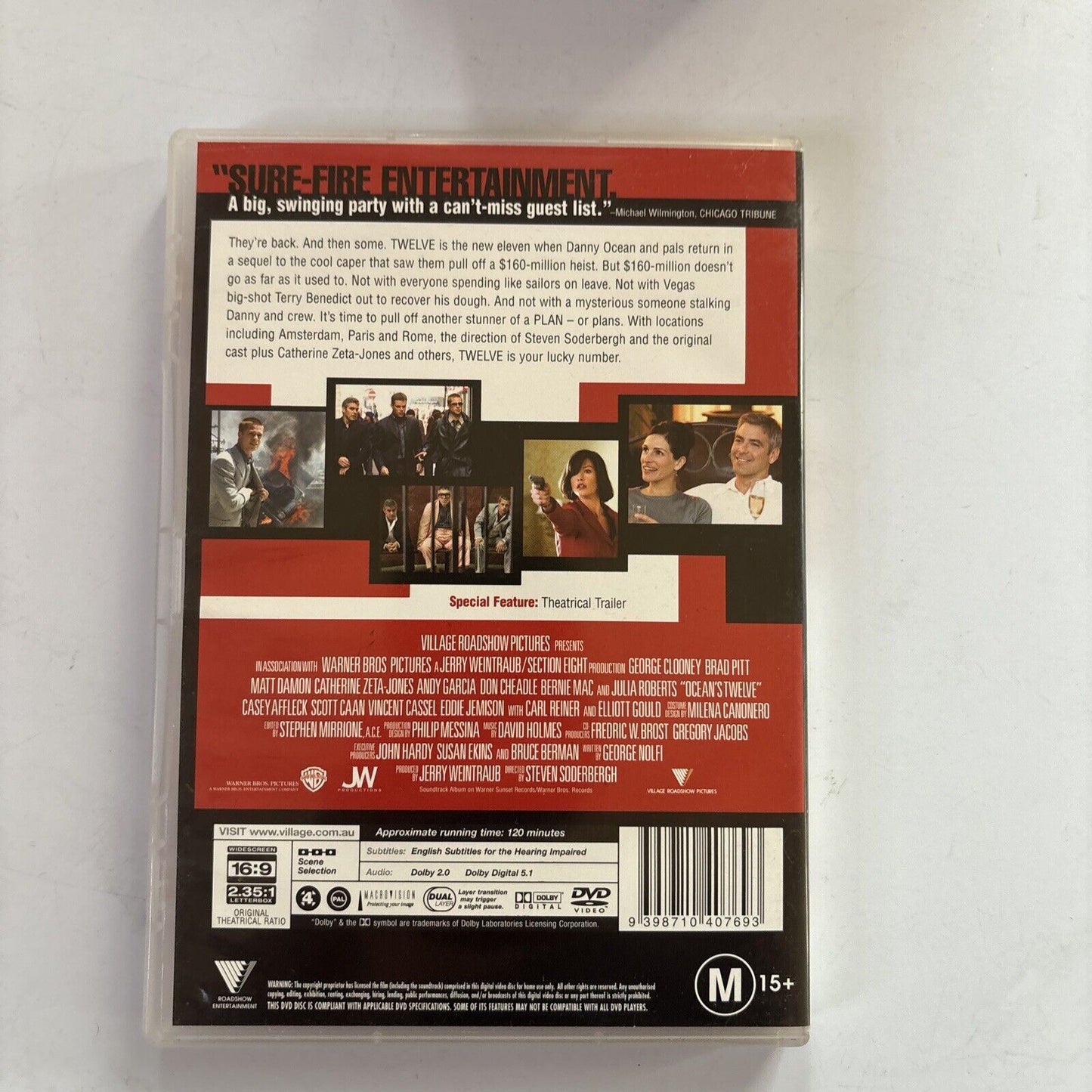 Ocean's Twelve (DVD, 2004) Julia Roberts, George Clooney, Brad Pitt Region 4