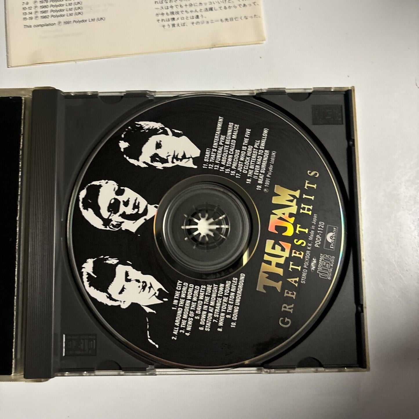 The Jam - Greatest Hits (CD, 1991) Japan Polydor pocp-1120