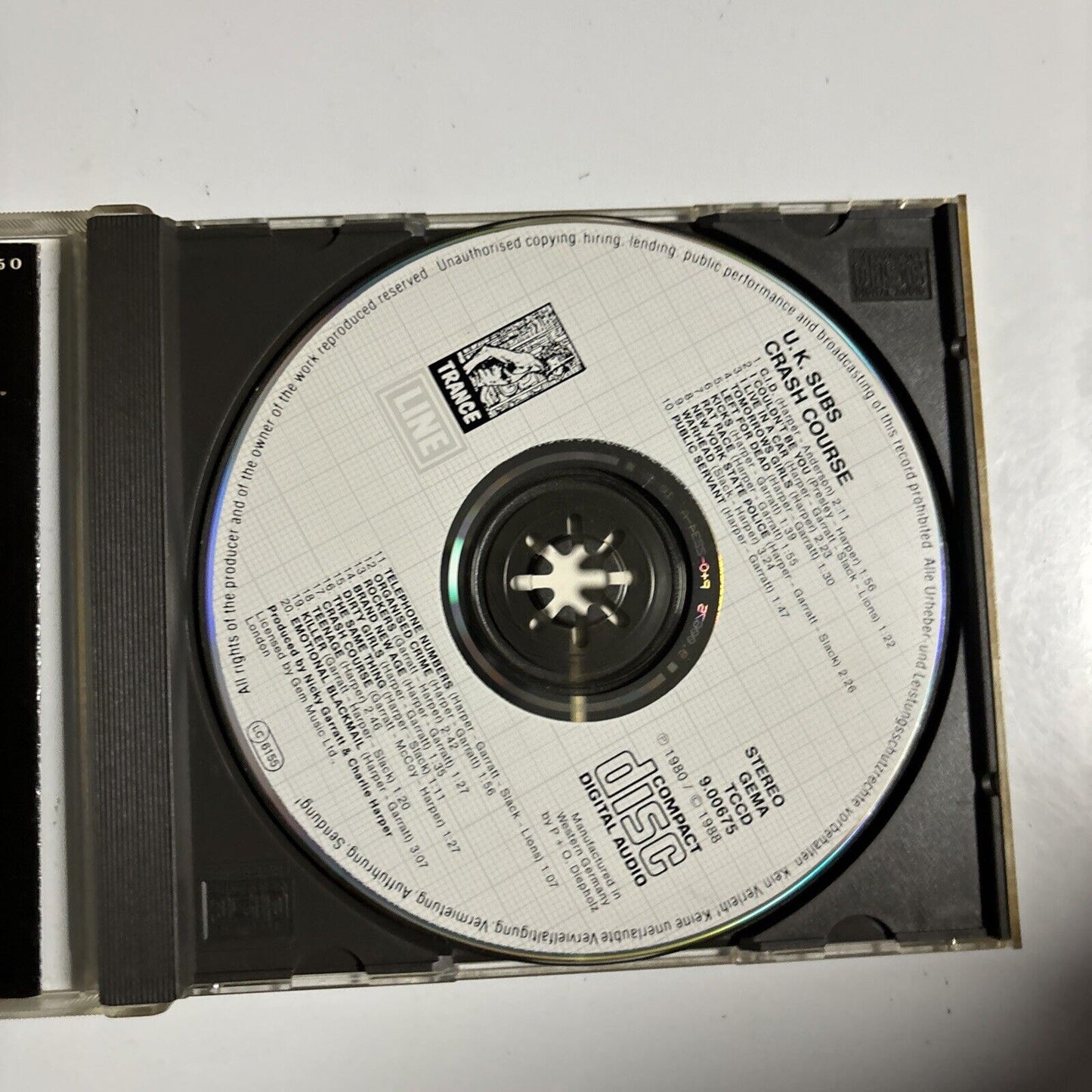 U.K. Subs - Crash Course Live (CD, 1988) Rock tccd-9.00675-o