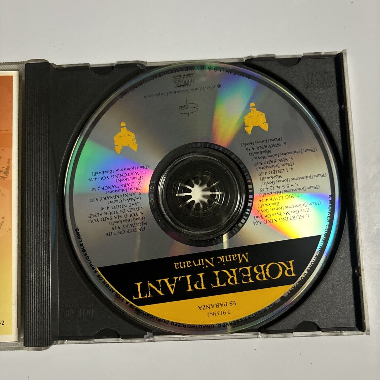 Robert Plant - Manic Nirvana (CD, 1990) Es Paranza Records 91336-2