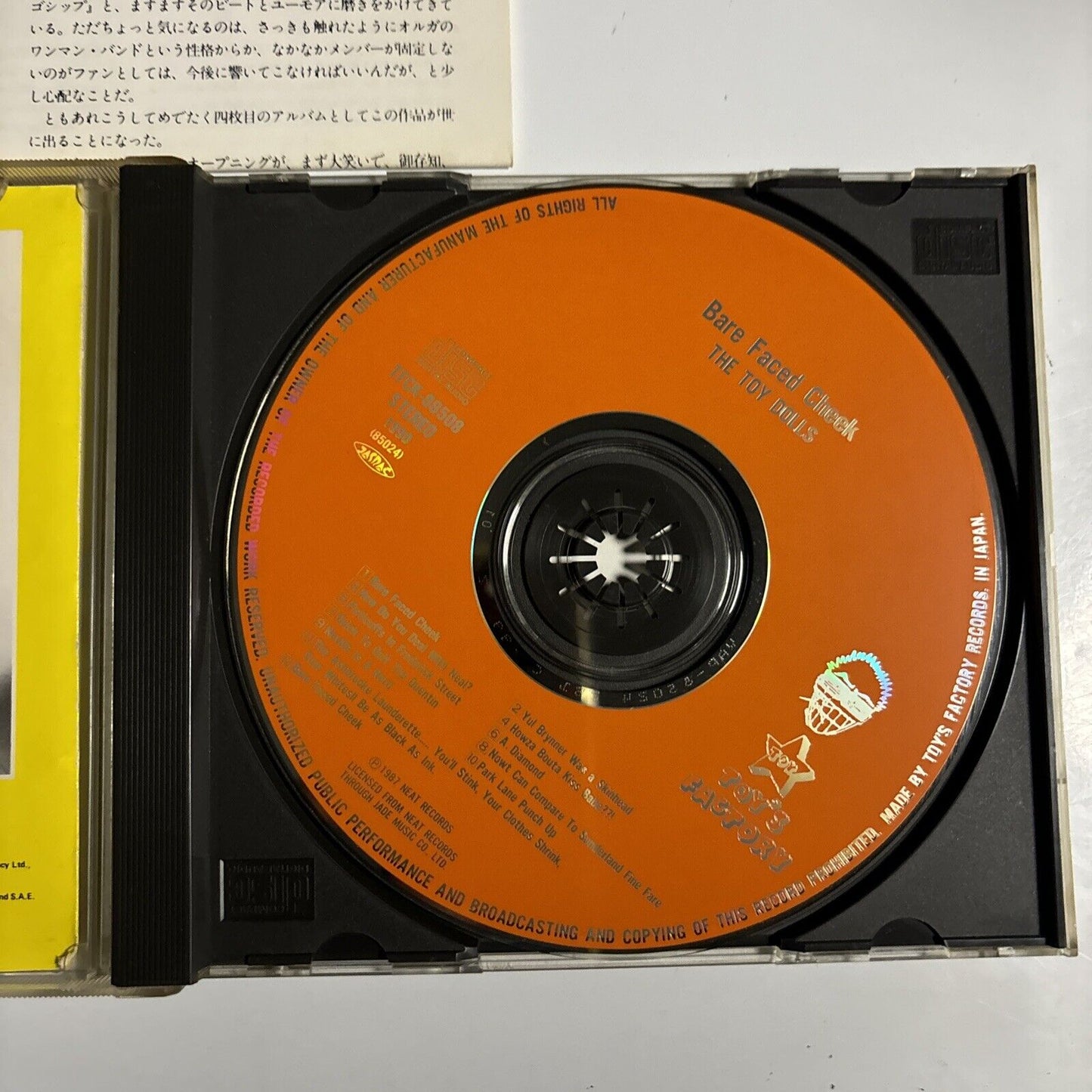 Toy Dolls - Bare Faced Cheek (CD, 1990) Japan tfck-88508
