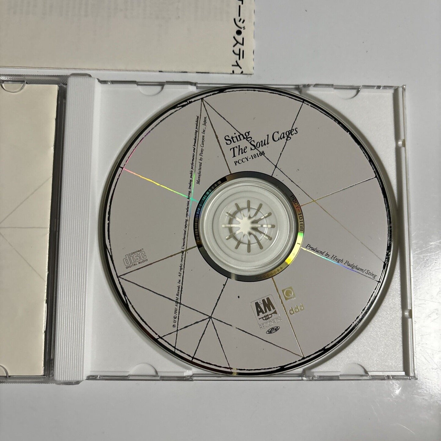 Sting - The Soul Cages (CD, 1991) Japan pccy-10168 A&M Records
