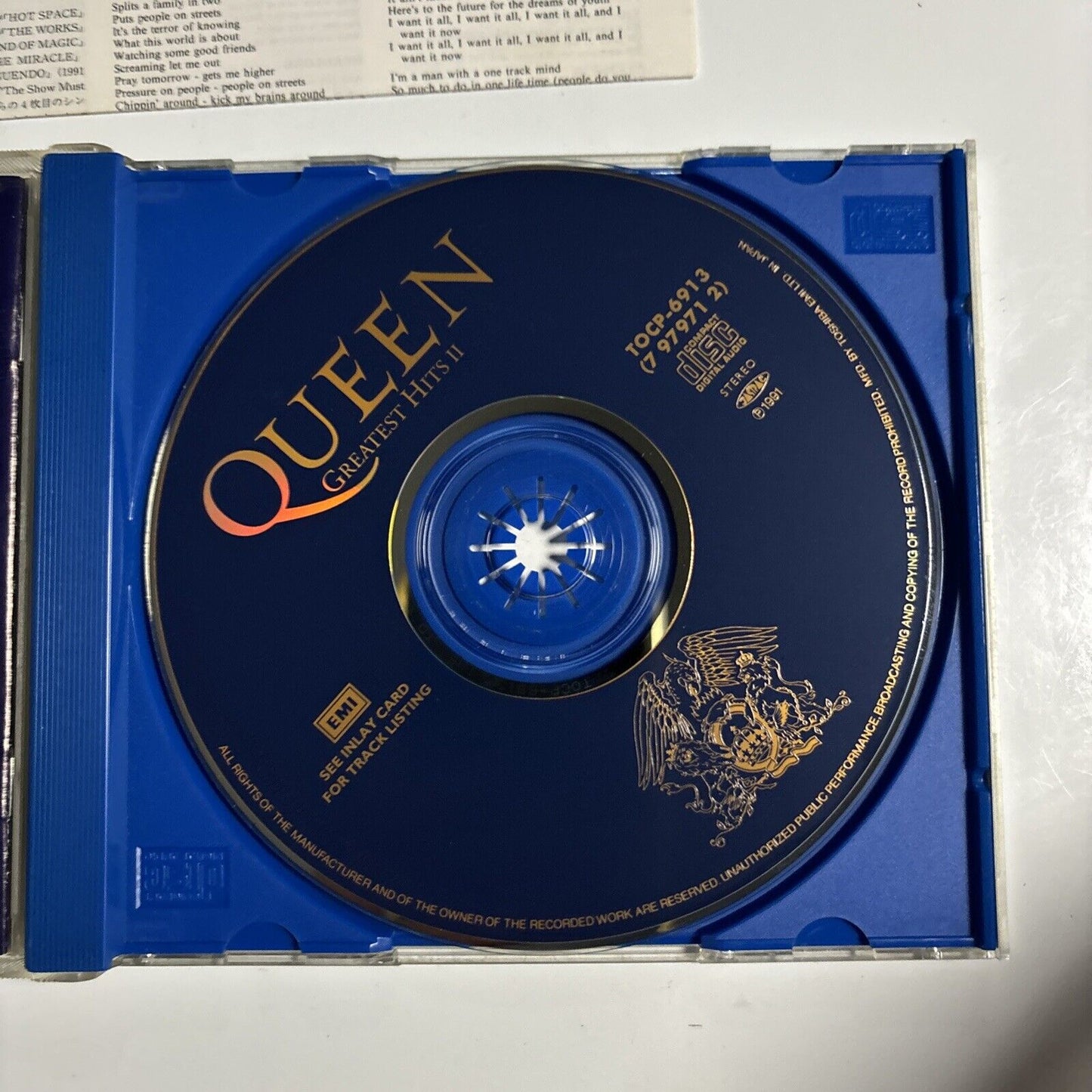 Queen - Greatest Hits II (CD, 1991) Japan tocp-6913