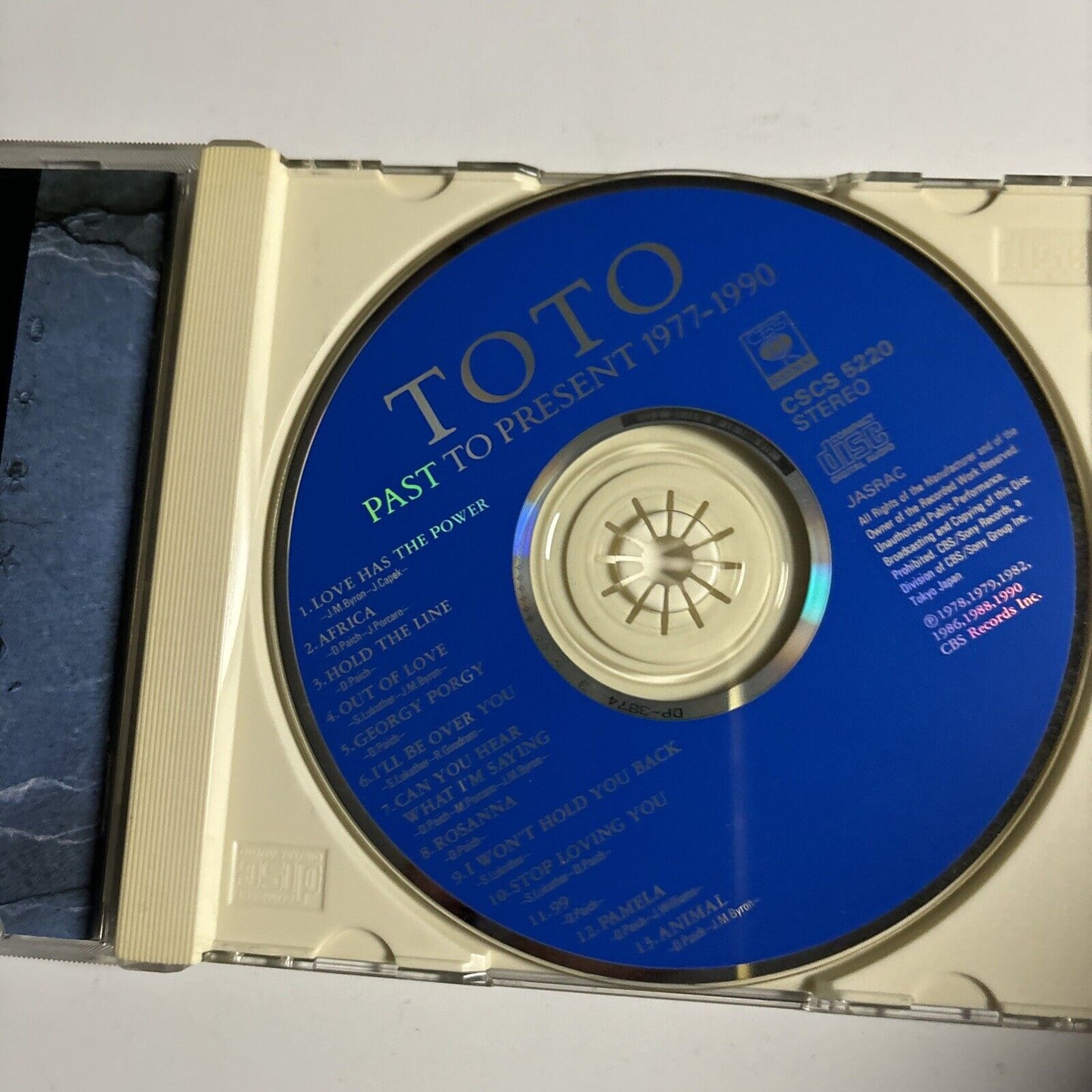Toto - Past To Present 1977 - 1990 (CD, 1990) Japan CBS/Sony cscs-5220 obi