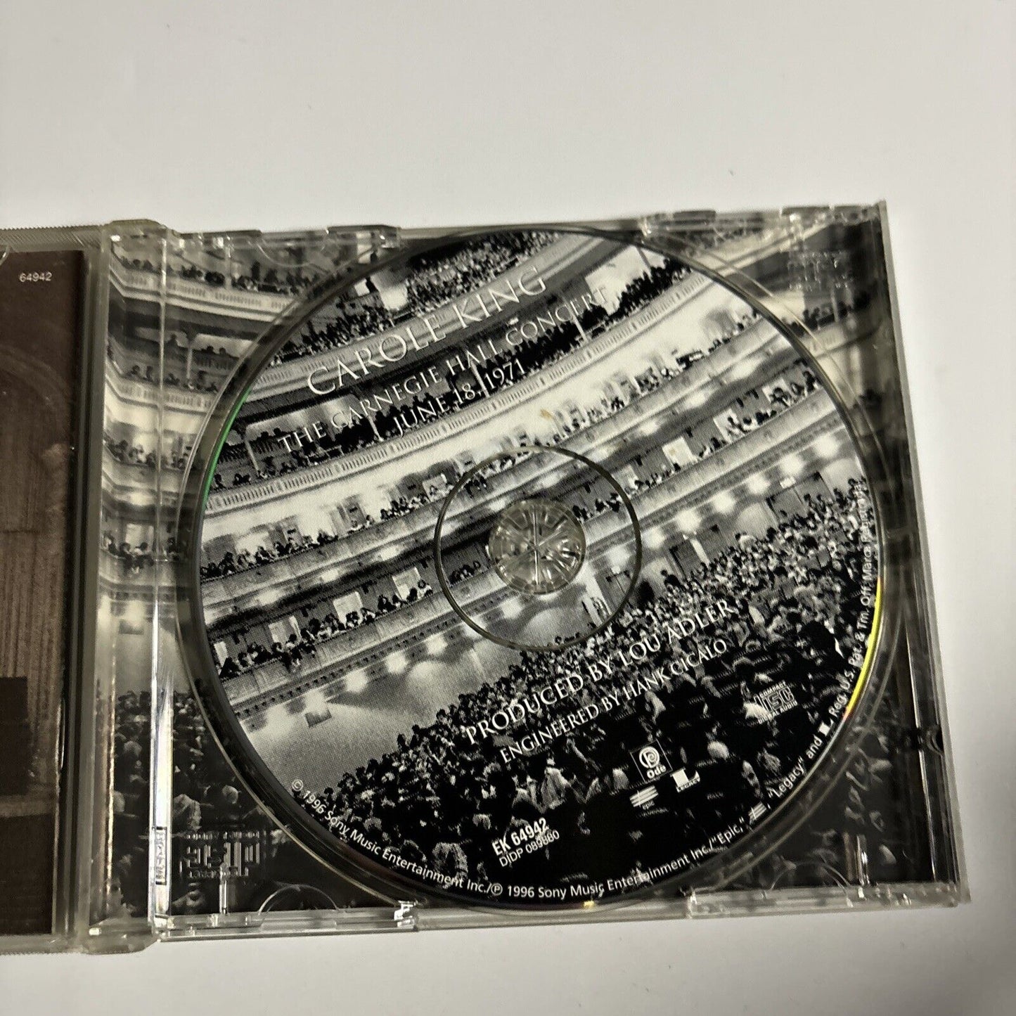 Carole King - Carnegie Hall Concert: June 18, 1971 (CD, 1996) EK 64942