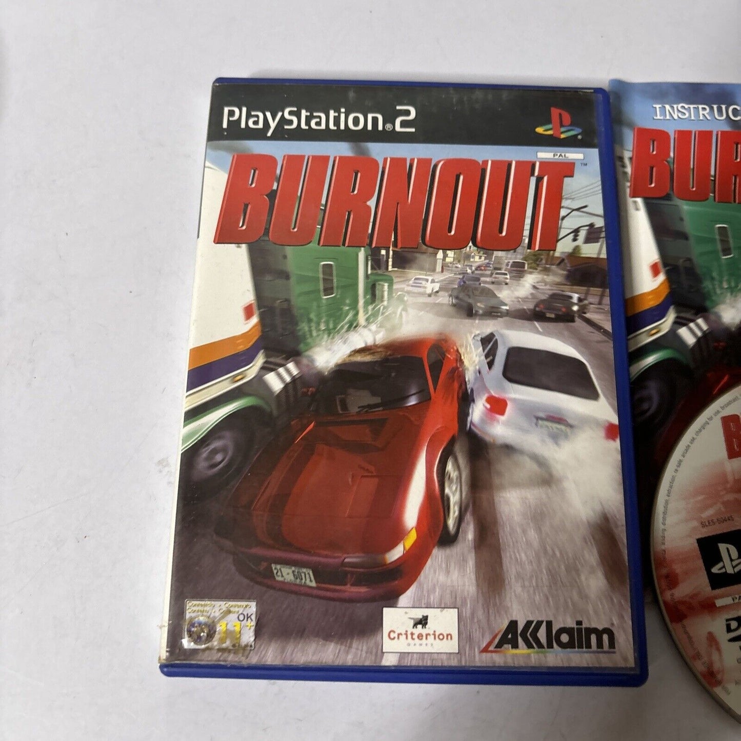 Burnout PS2 Sony PlayStation 2 PAL Manual