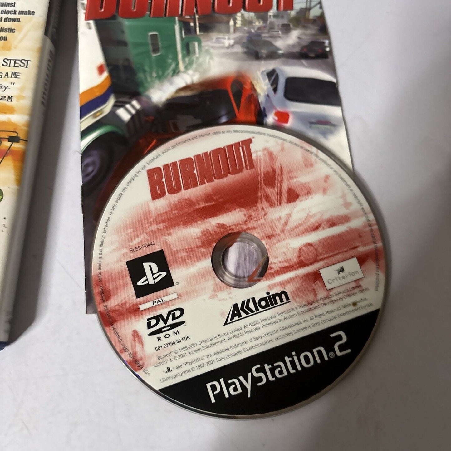 Burnout PS2 Sony PlayStation 2 PAL Manual
