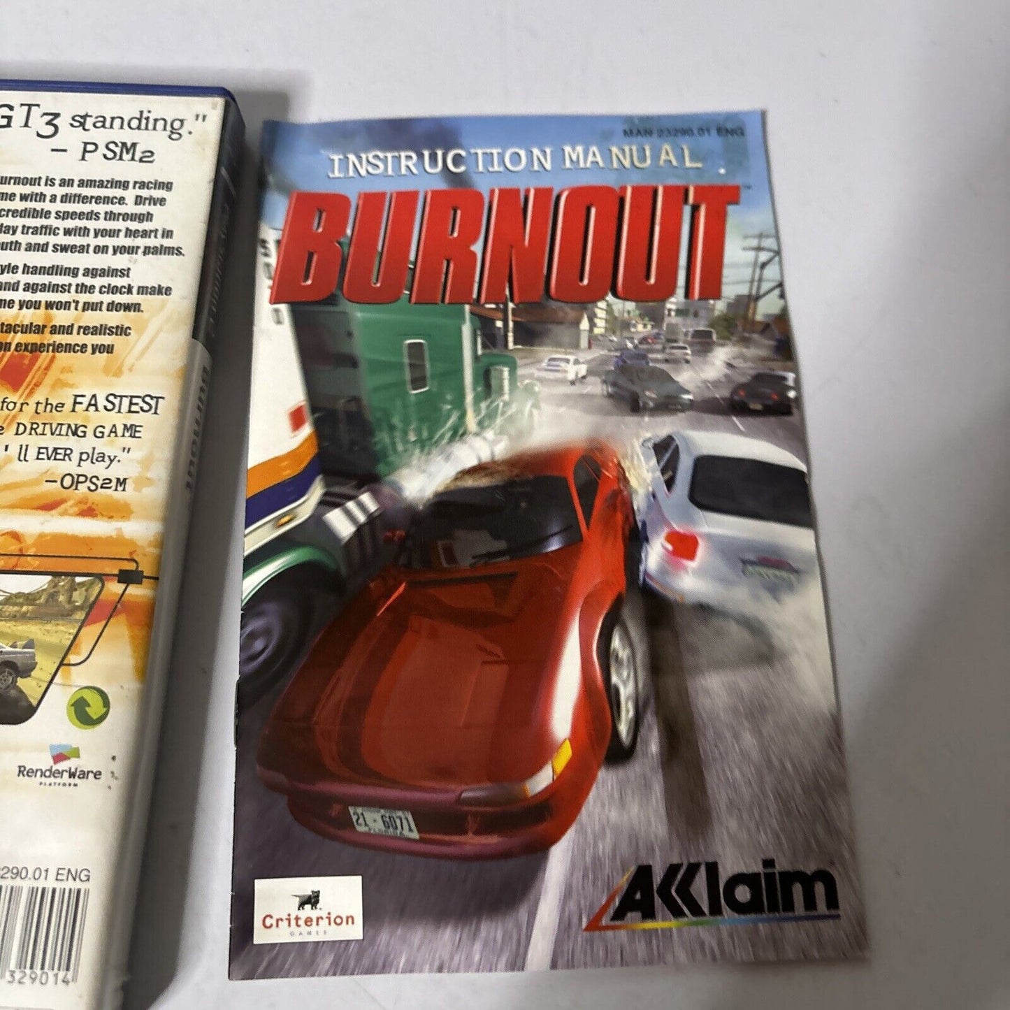 Burnout PS2 Sony PlayStation 2 PAL Manual