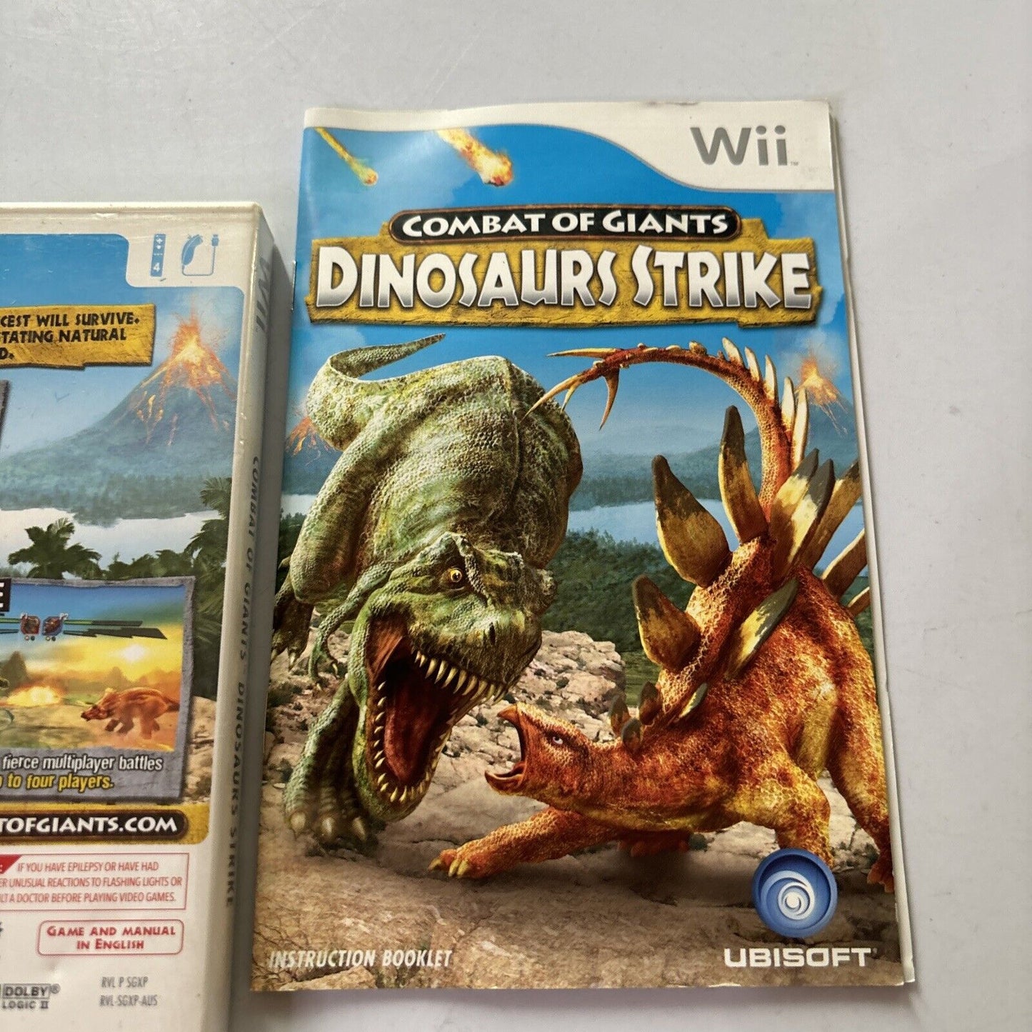 Combat Of Giants - Dinosaurs Strike Nintendo Wii Manual PAL