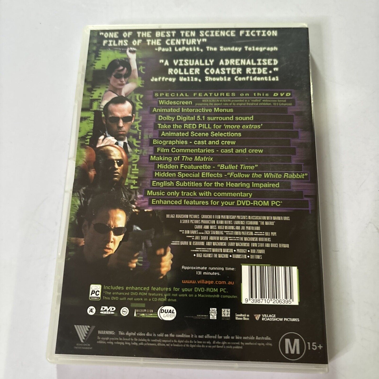 The Matrix (DVD, 1999) NEW Keanu Reeves, Hugo Weaving Region 4