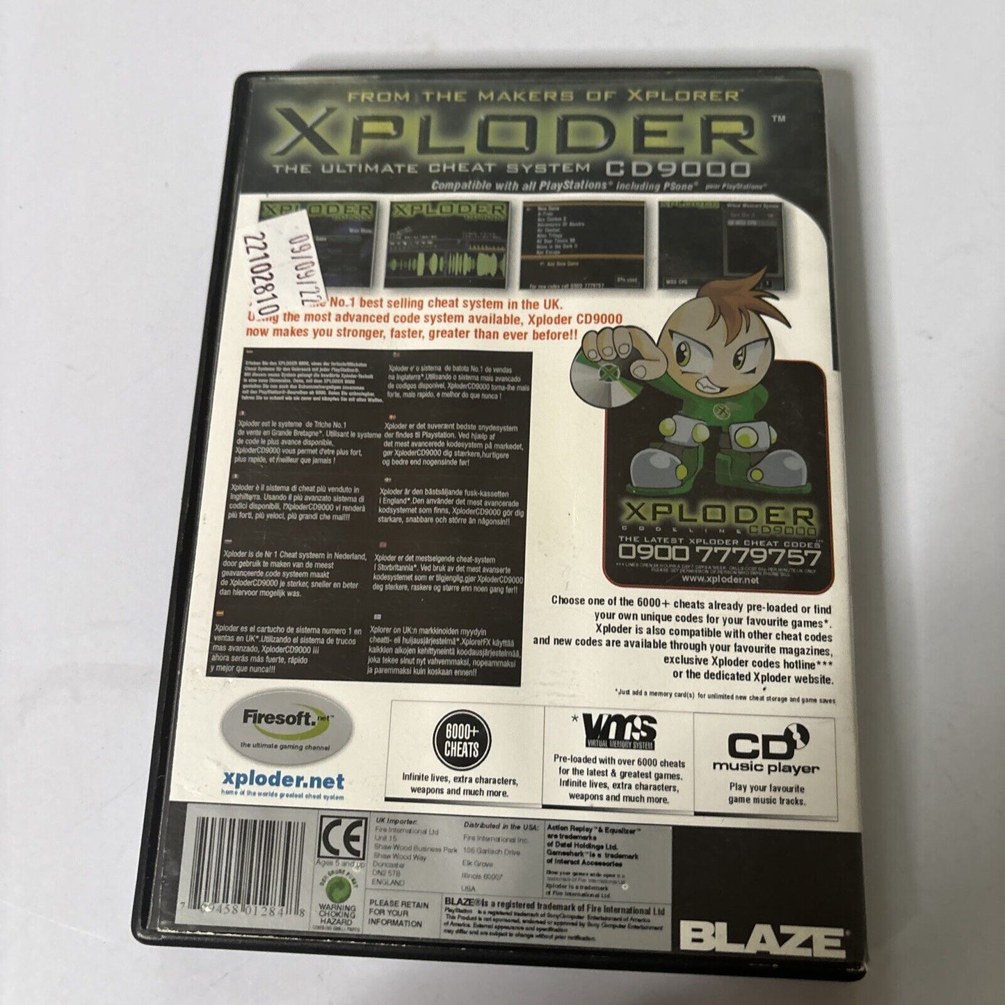 Xploder - The Ultimate Cheat System CD9000 PlayStation
