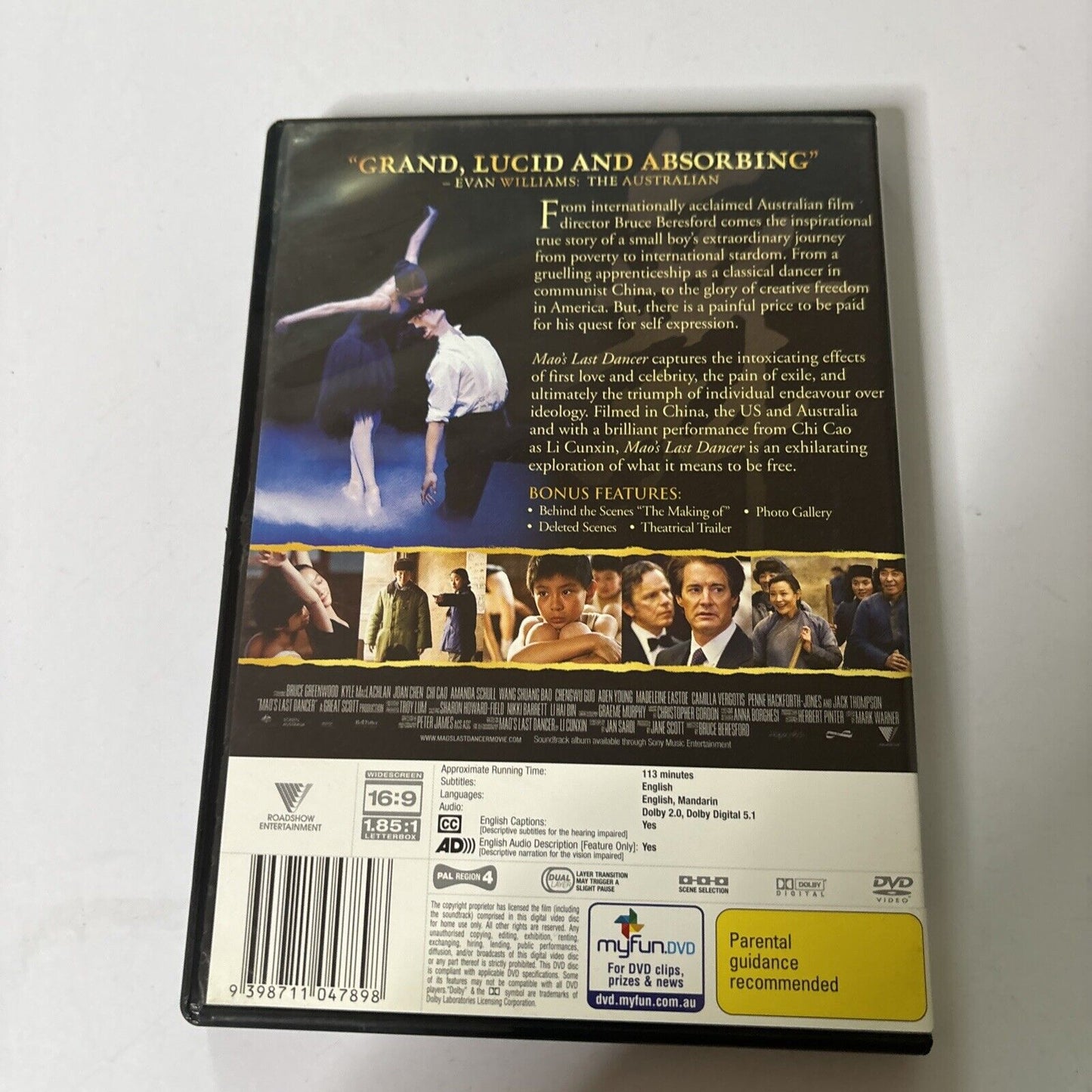 Mao's Last Dancer (DVD, 2009) Chi Cao NEW Region 4
