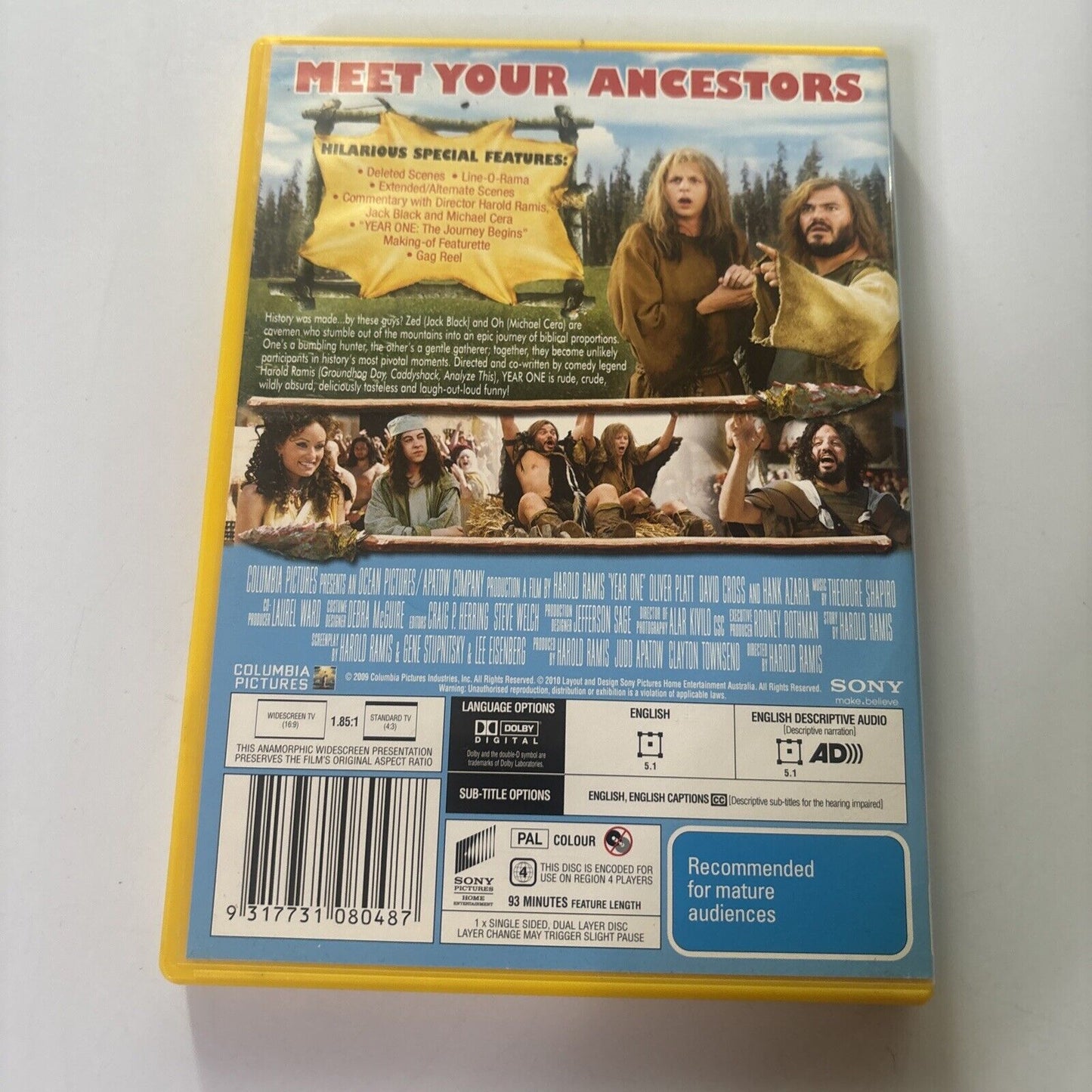 Year One (DVD, 2009) Jack Black, Michael Cera Region 4