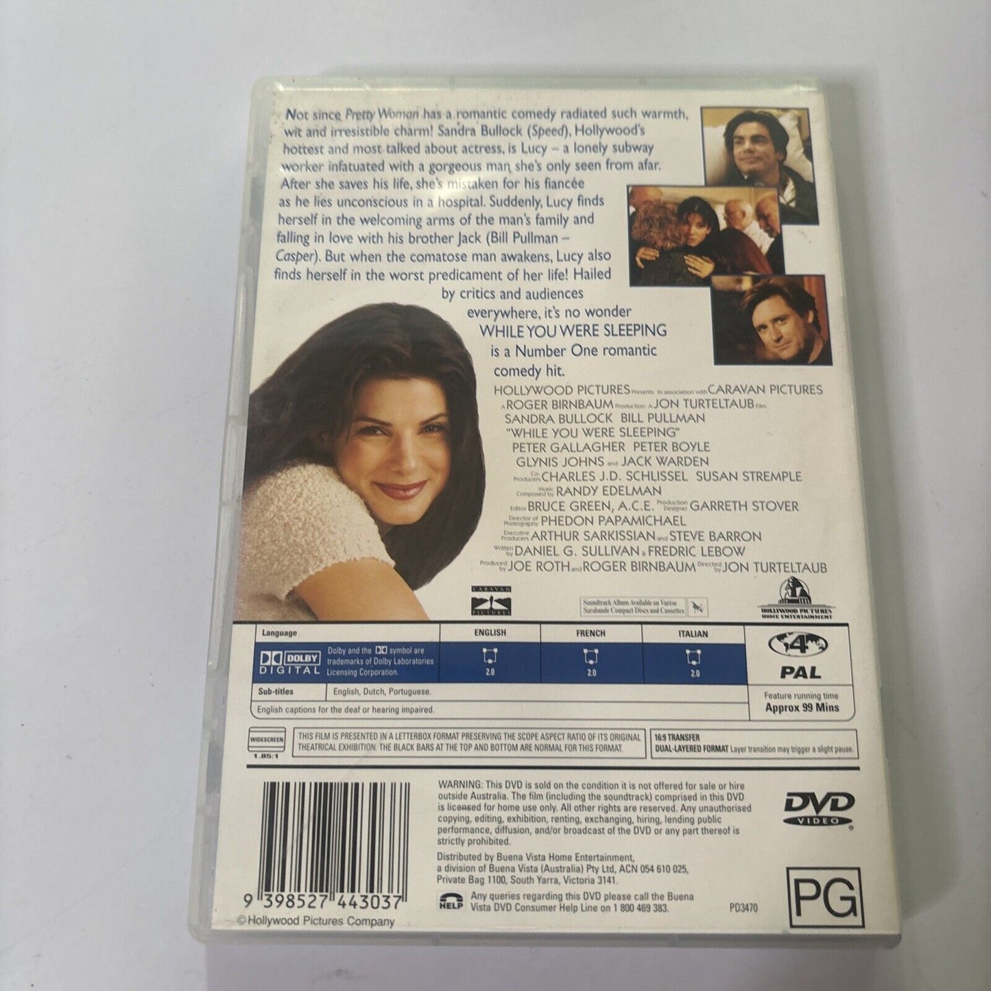 While You Were Sleeping (DVD, 1995) Bill Pullman, Sandra Bullock Region 4