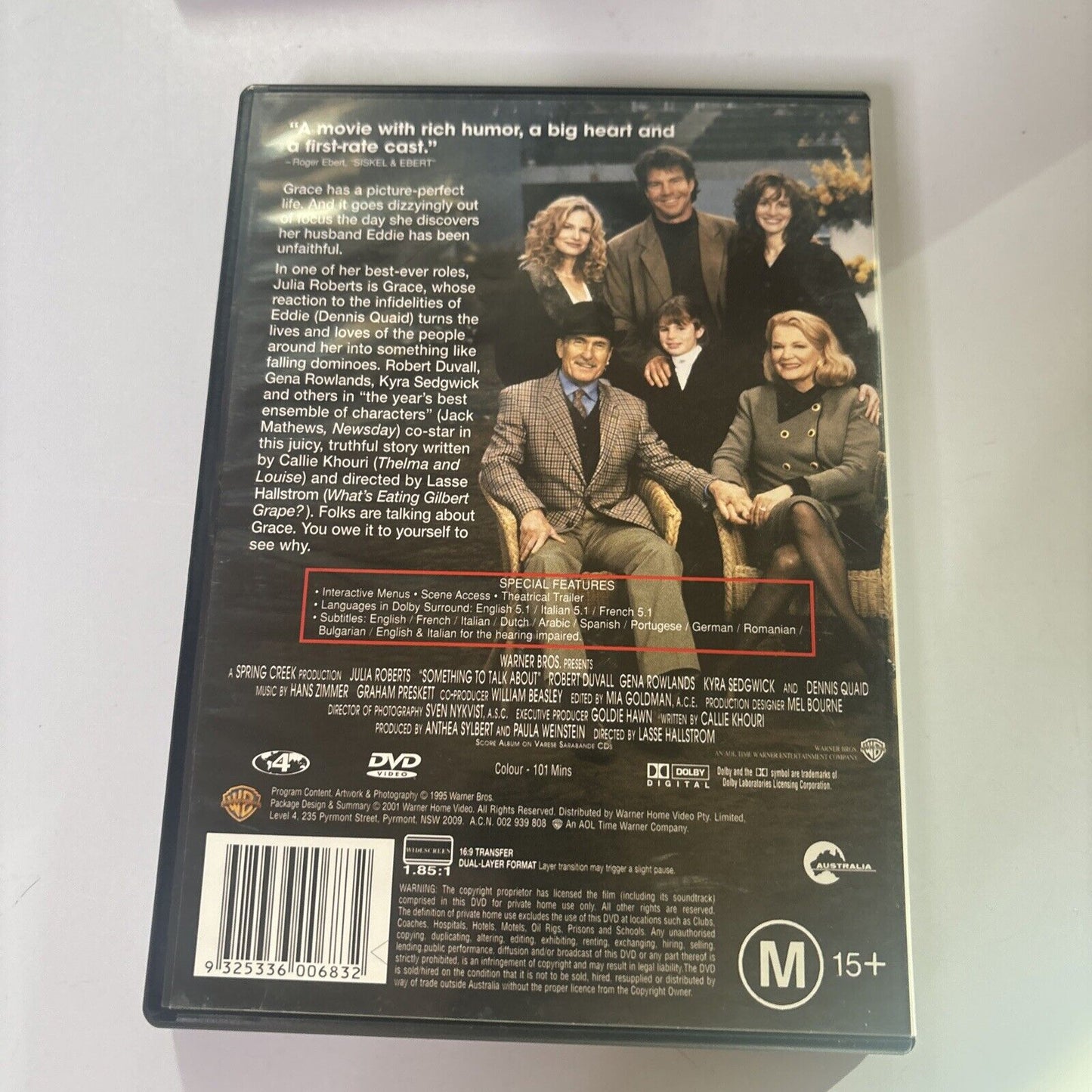 Something to Talk about (DVD, 1995) Julia Roberts, Dennis Quaid NEW Region 4