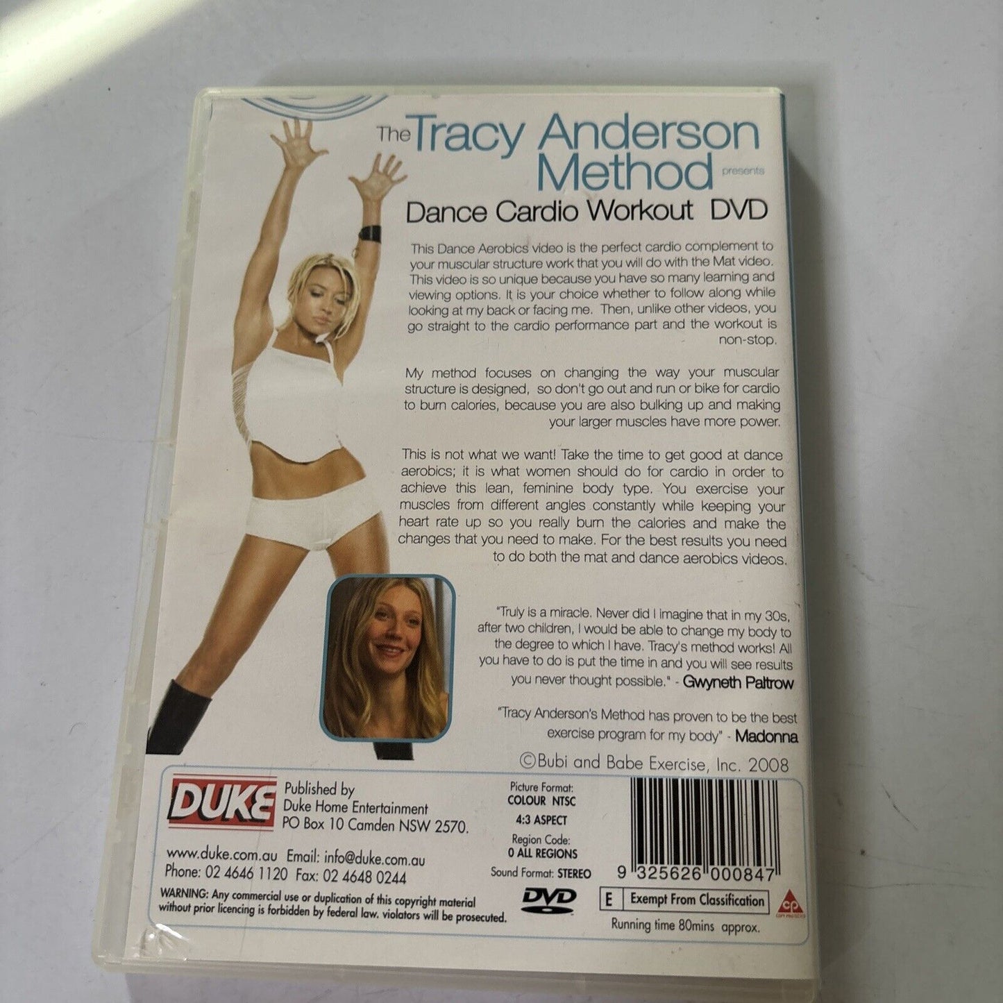 Tracy Anderson Method - Dance Cardio Workout (DVD, 2008) All Regions