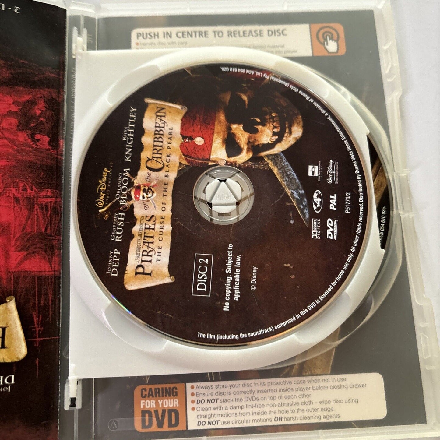 Pirates of the Caribbean - Curse of the Black Pearl (DVD, 2003, 2-Disc) Region 4