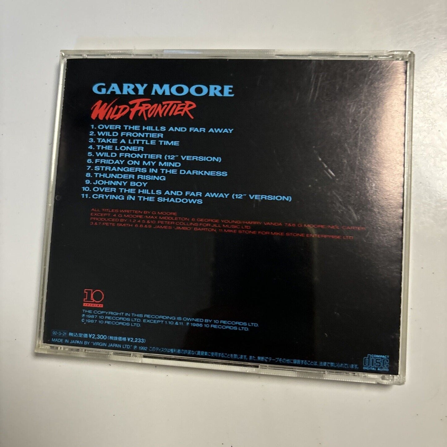 Gary Moore - Wild Frontier (CD, 1992) Japan vjcp-23130