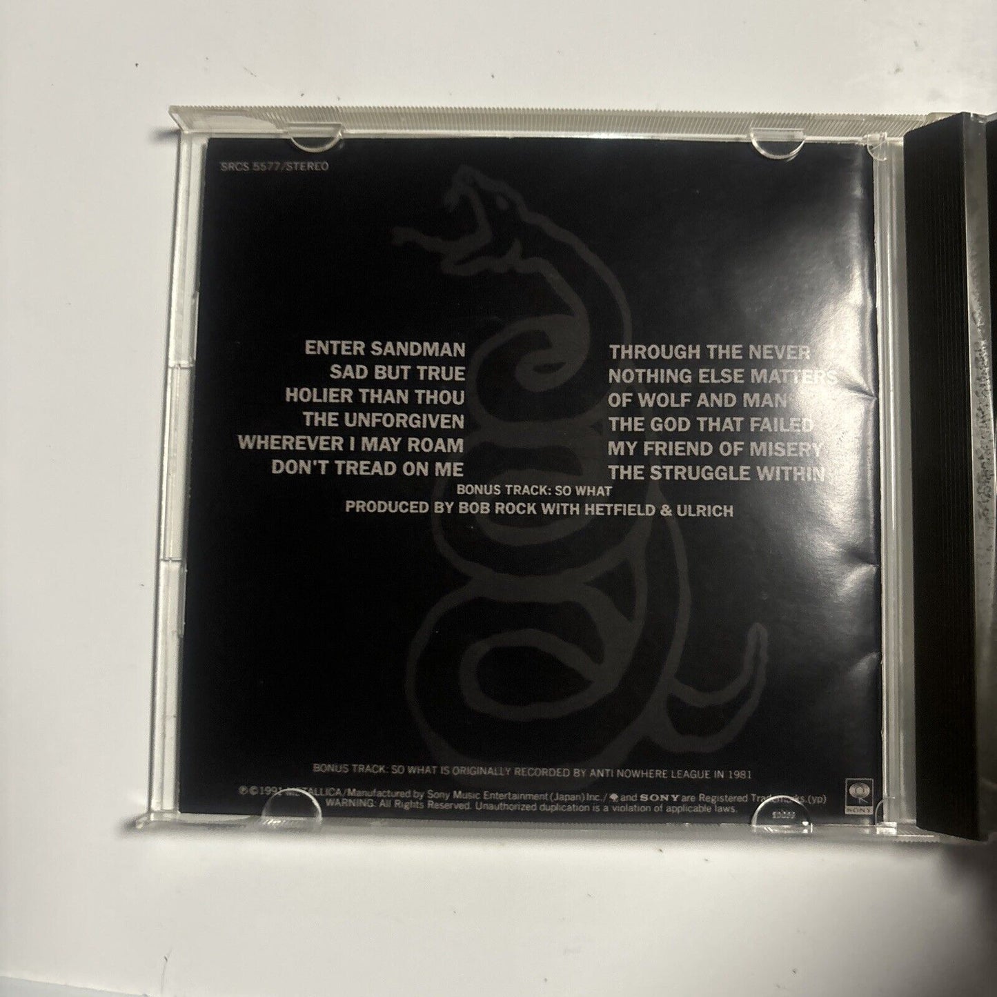 Metallica - Metallica (CD, 1991) Japan SRCs-5577 Rock