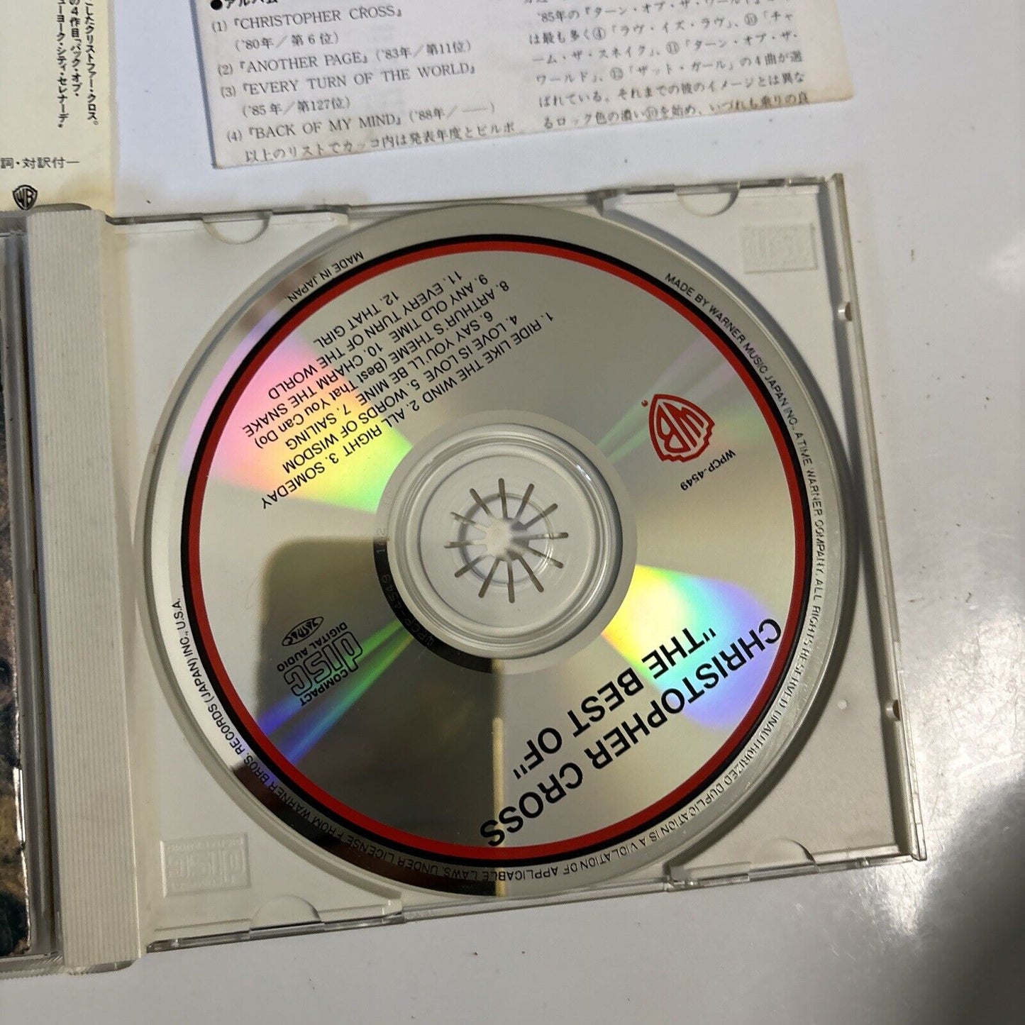 Christopher Cross - The Best Of Christopher Cross (CD, 1991) Japan wpcp-4549