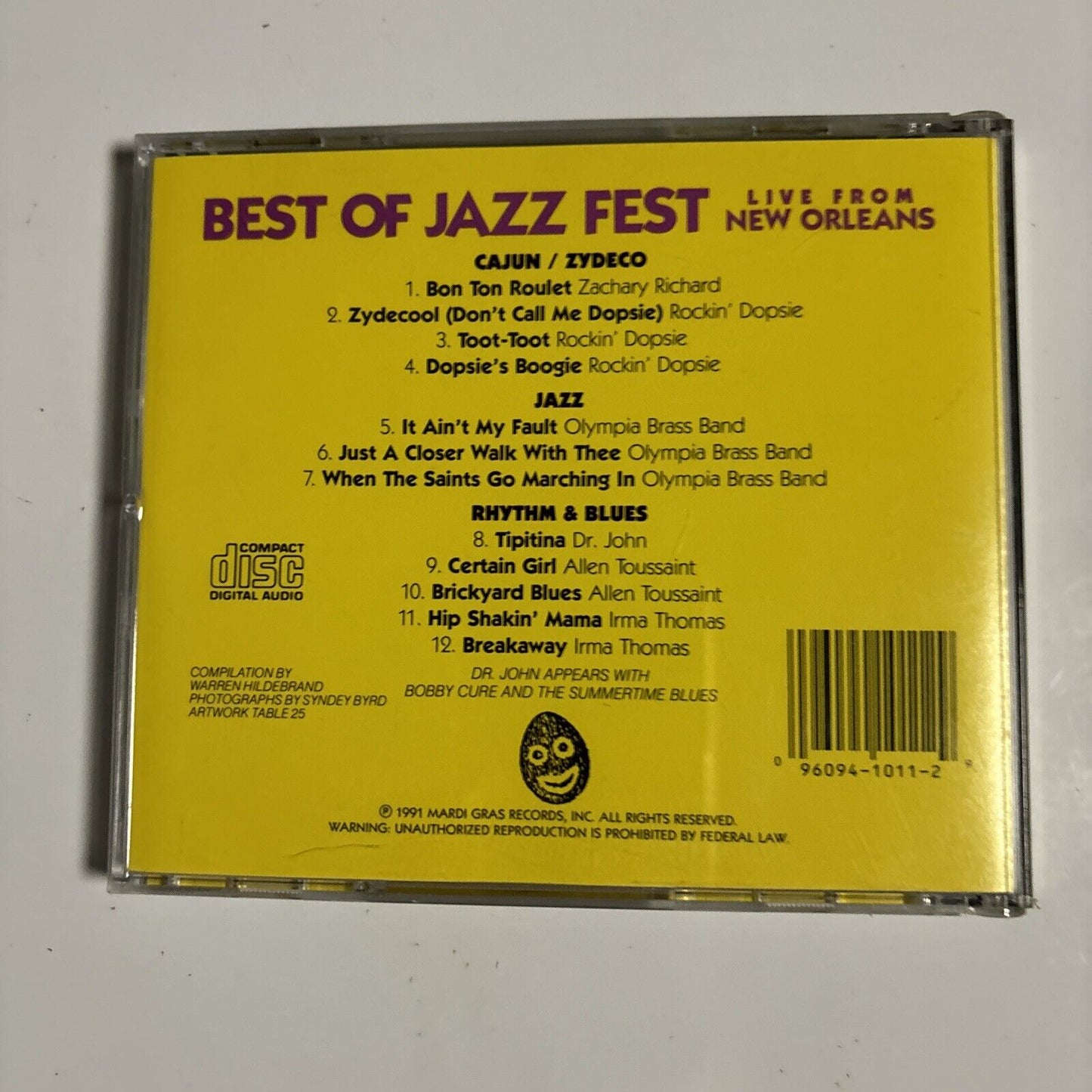 Best Of Jazz Fest - Live From New Orleans (CD, 1991) Mardi Gras Records MG1011