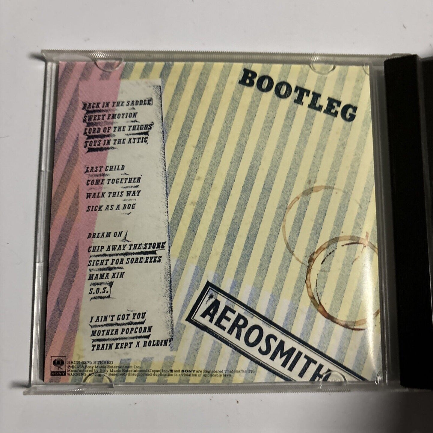 Aerosmith - Live! Bootleg (CD, 1993) Japan SRCs-6275