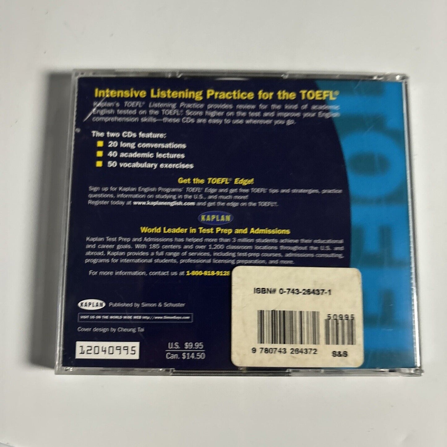 Kaplan TOEFL Listening Practice (CD, 2004, 2-Disc)