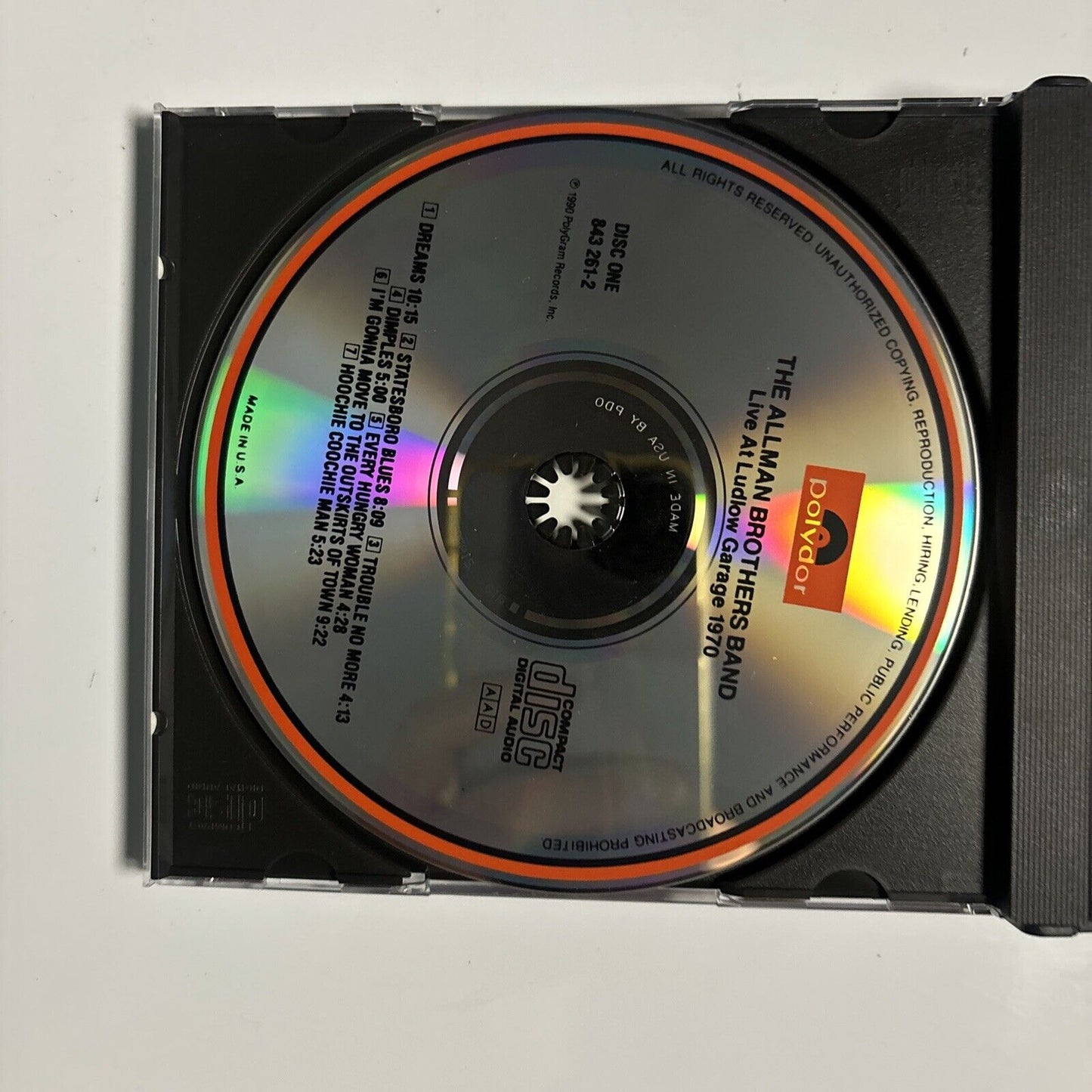 The Allman Brothers Band - Live At Ludlow Garage 1970 (CD, 1990) Polydor