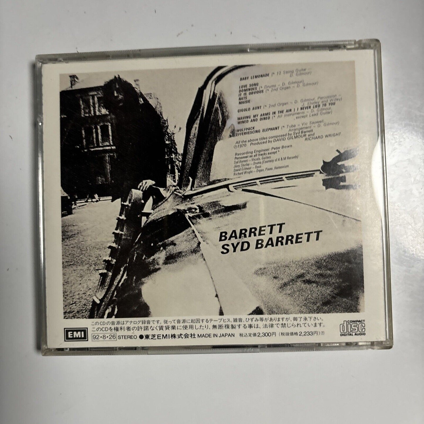 Syd Barrett - Barrett (CD, 1992) Japan TOCP-7365