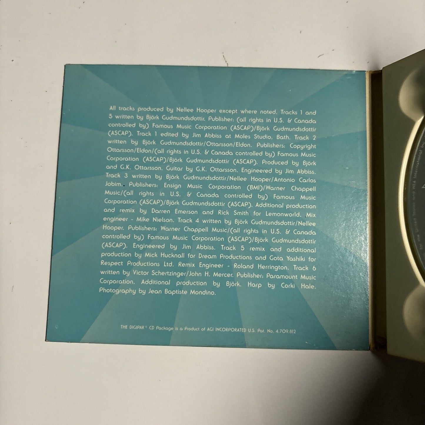 Björk - Venus As A Boy (CD, 1993) Digipak 66273-2