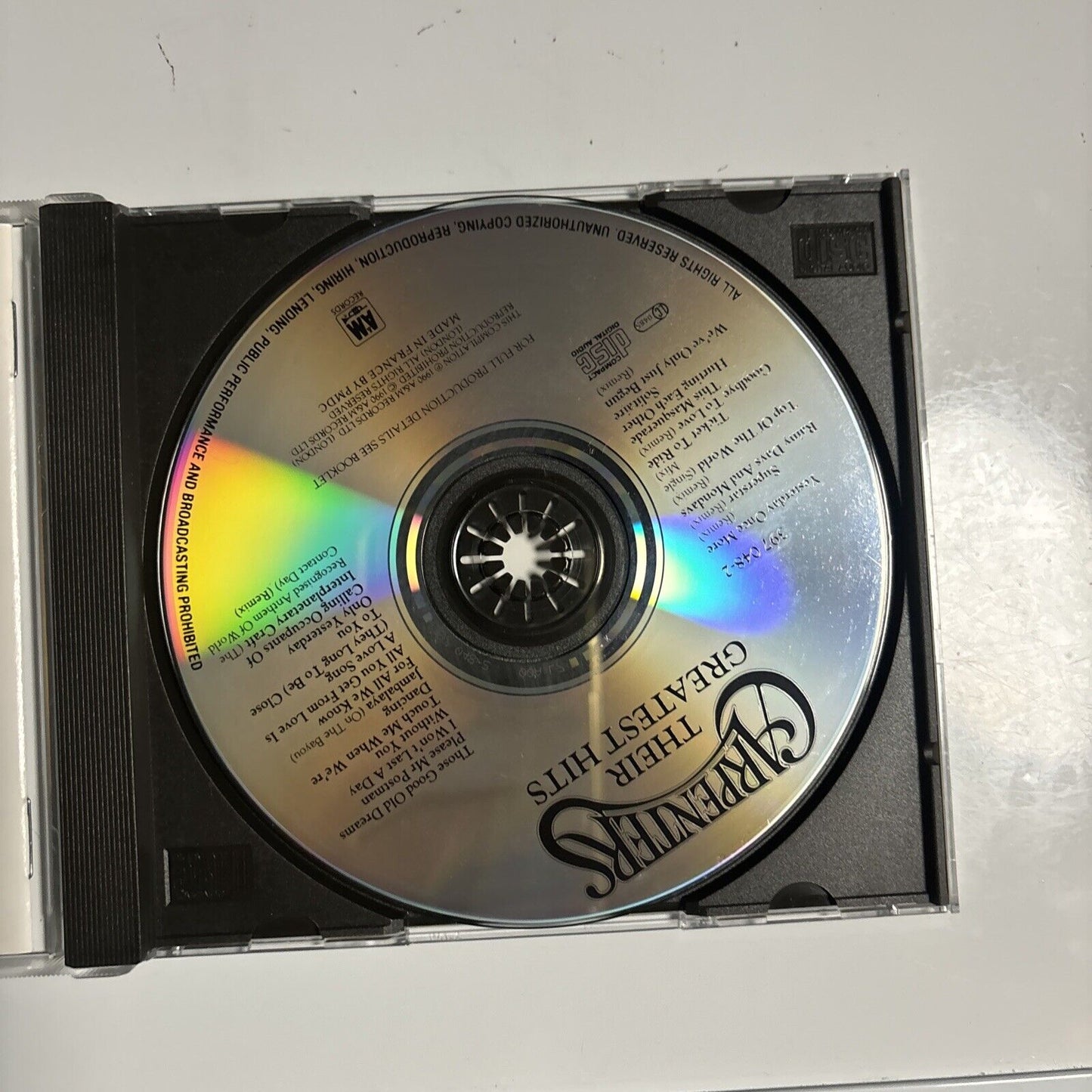 Carpenters - Their Greatest Hits (CD, 1990) A&M Records 397 048-2