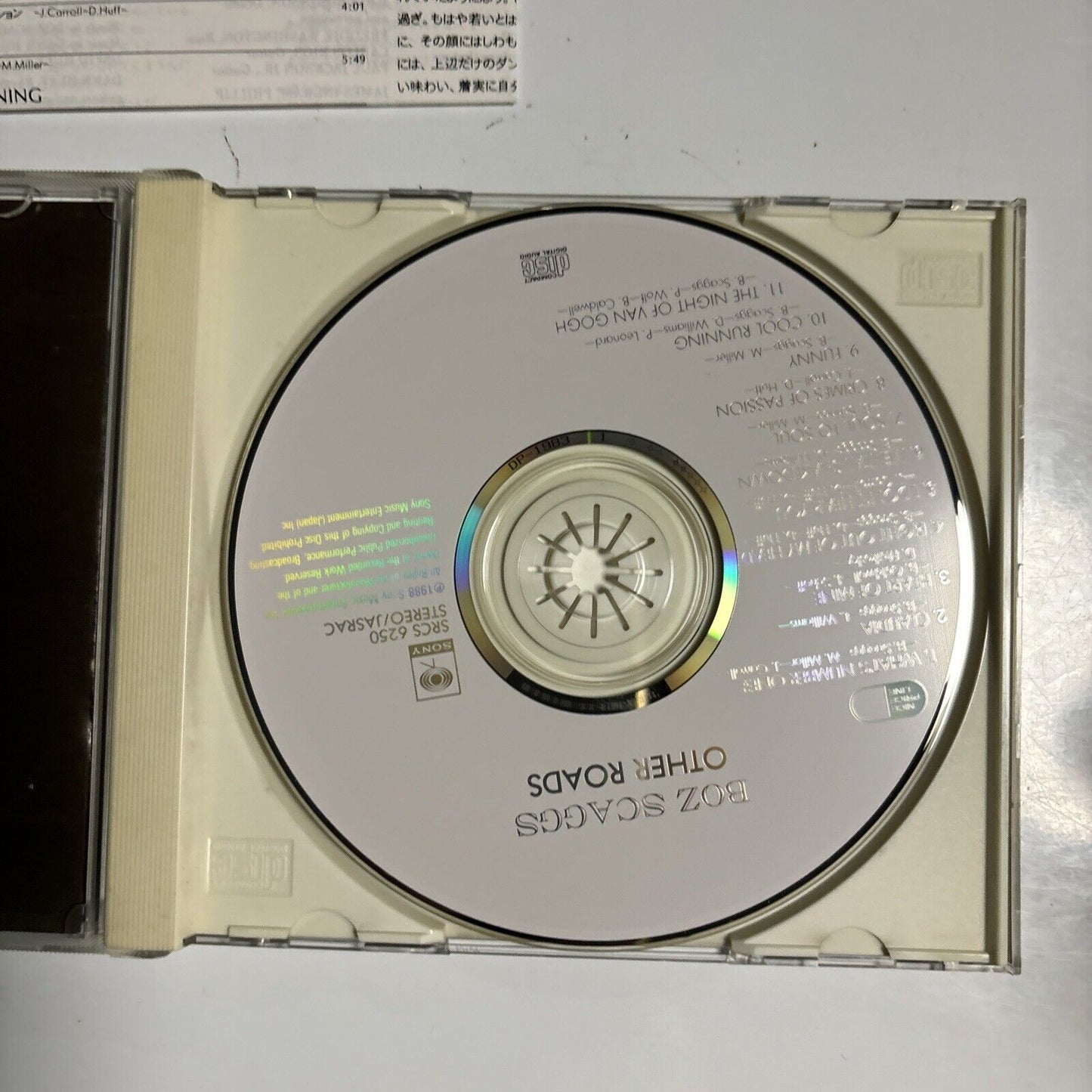 Boz Scaggs - Other Roads (CD, 1992) Japan SRCs-6250 Rock