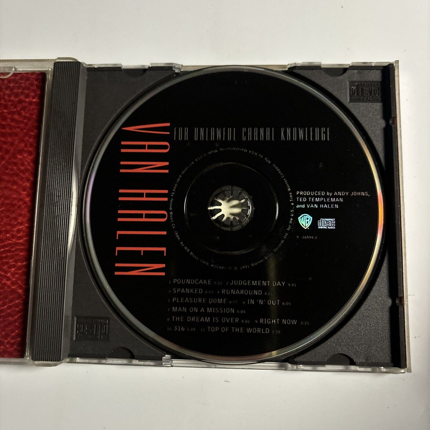 Van Halen - For Unlawful Carnal Knowledge (CD, 1993) Warner Bros. 9 26594-2