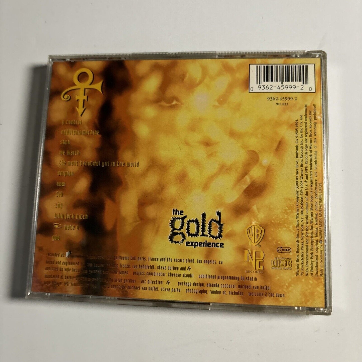 Prince - The Gold Experience (CD, 1995) Warner Bros. Records 658194 2