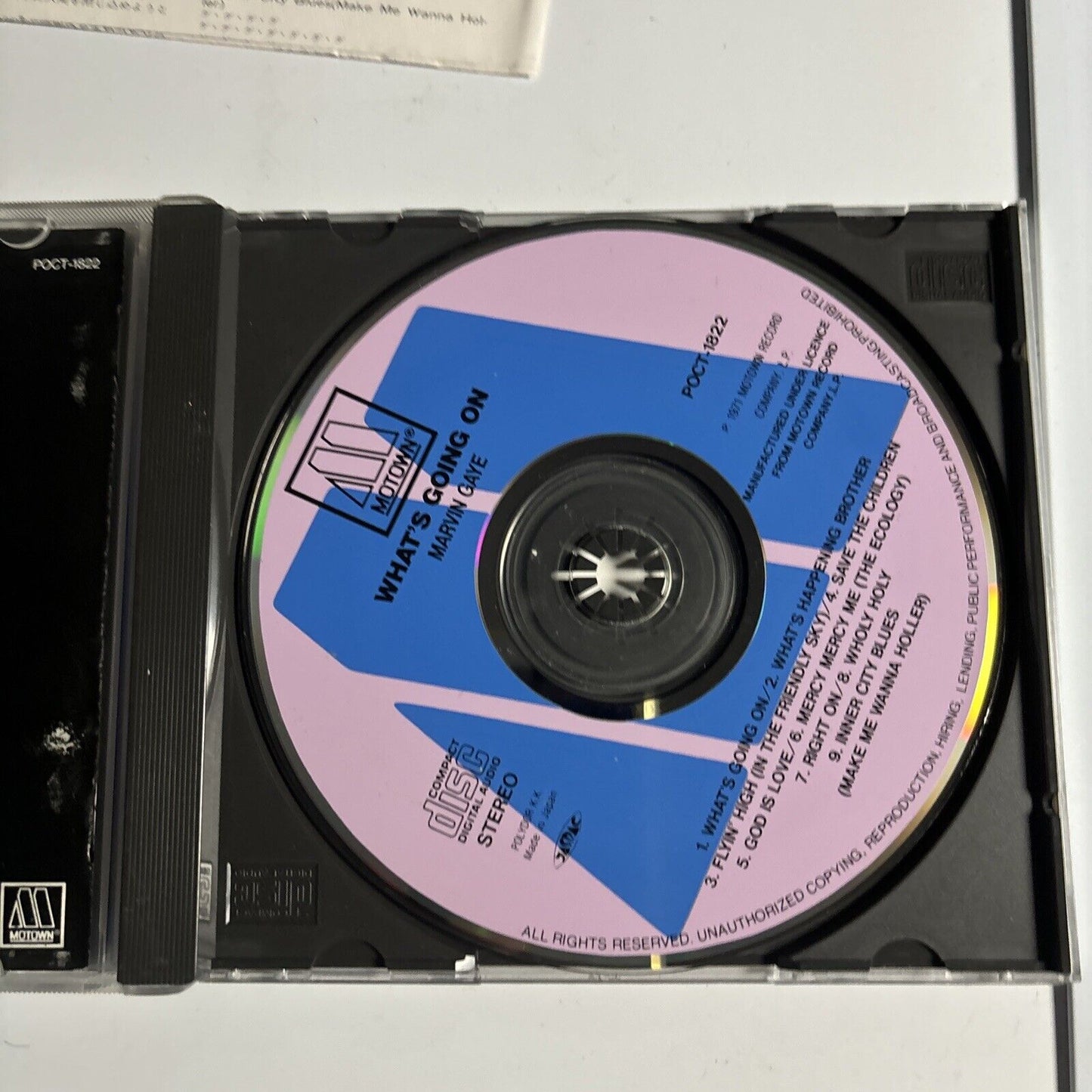 Marvin Gaye - What's Going On (CD, 1992) Japan poct-1822