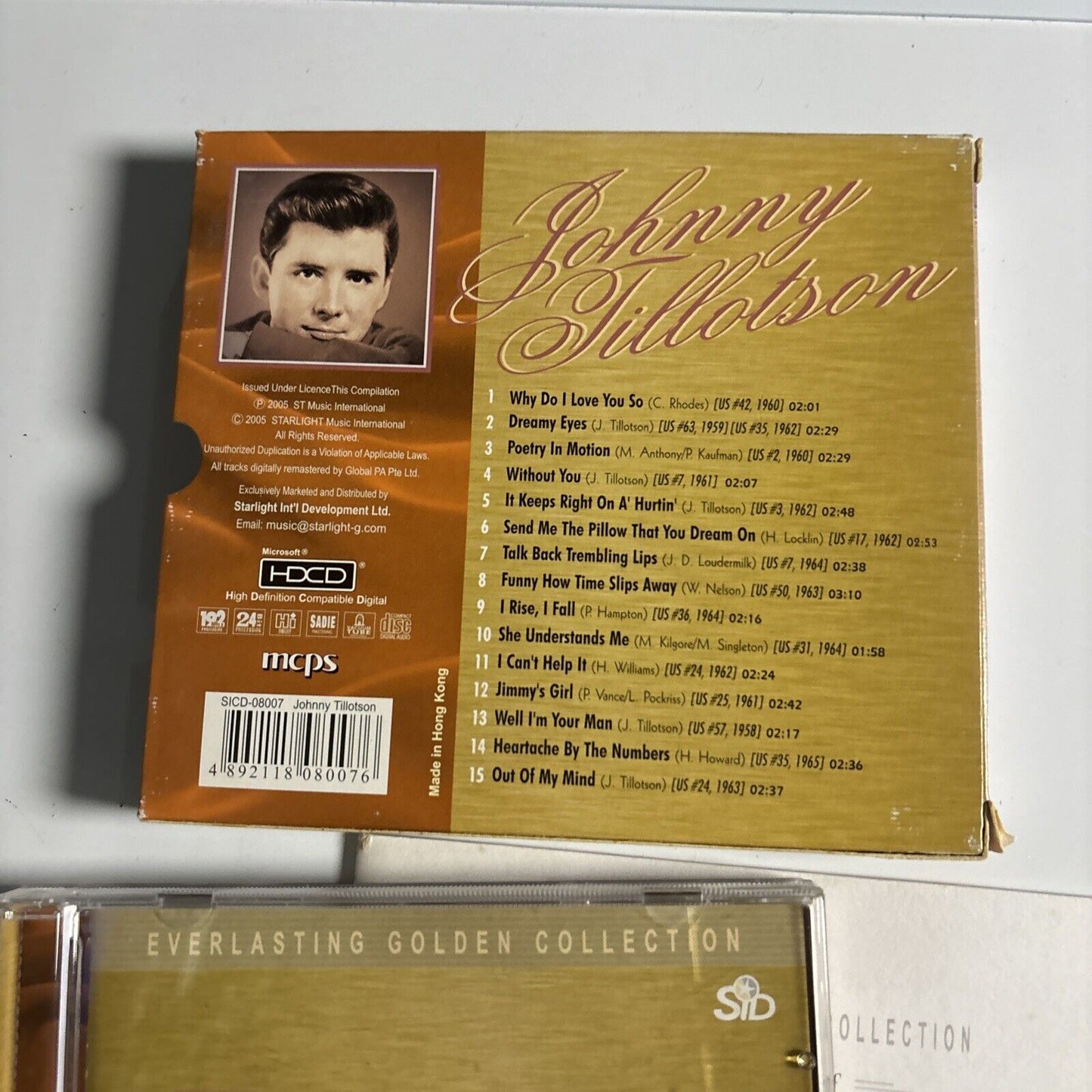 Johnny Tillotson - The Very Best Of Johnny Tillotson (CD, HDCD, 2005) SICD-08007