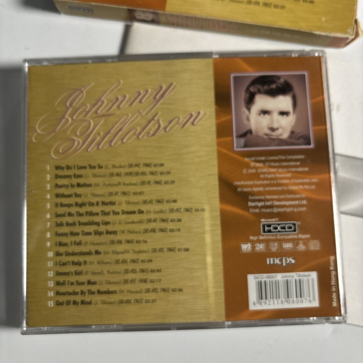 Johnny Tillotson - The Very Best Of Johnny Tillotson (CD, HDCD, 2005) SICD-08007