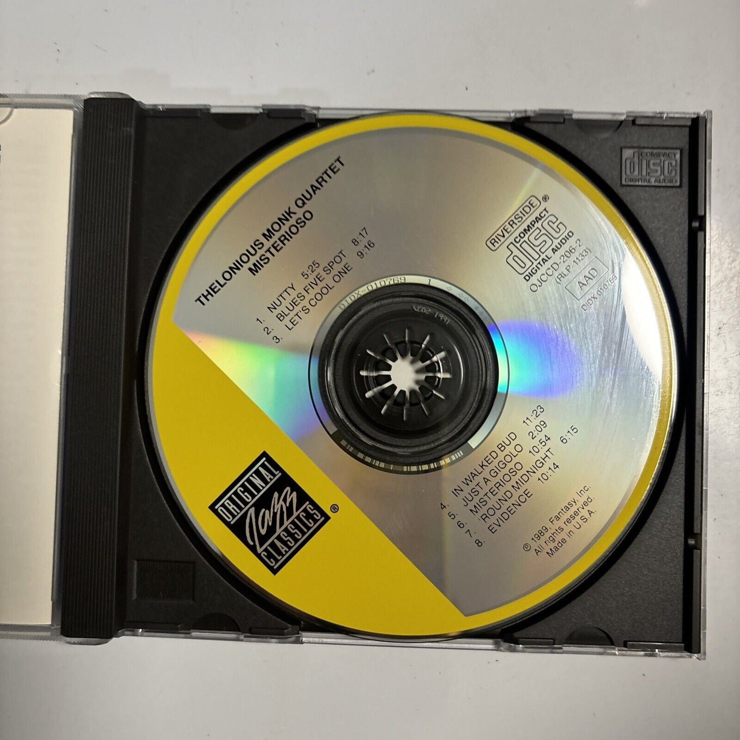 Thelonious Monk Quartet - Misterioso (CD, 2006) Jazz Original Jazz Classics