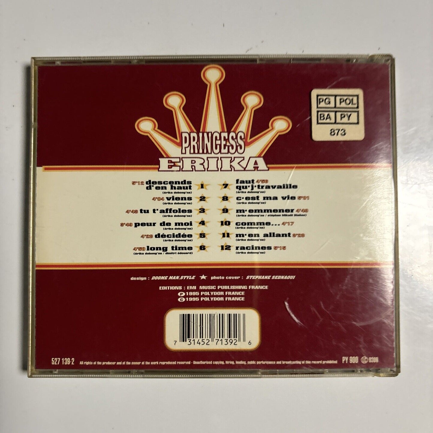 Princess Erika - D'origine (CD, 1995) France Polydor 527 139-2
