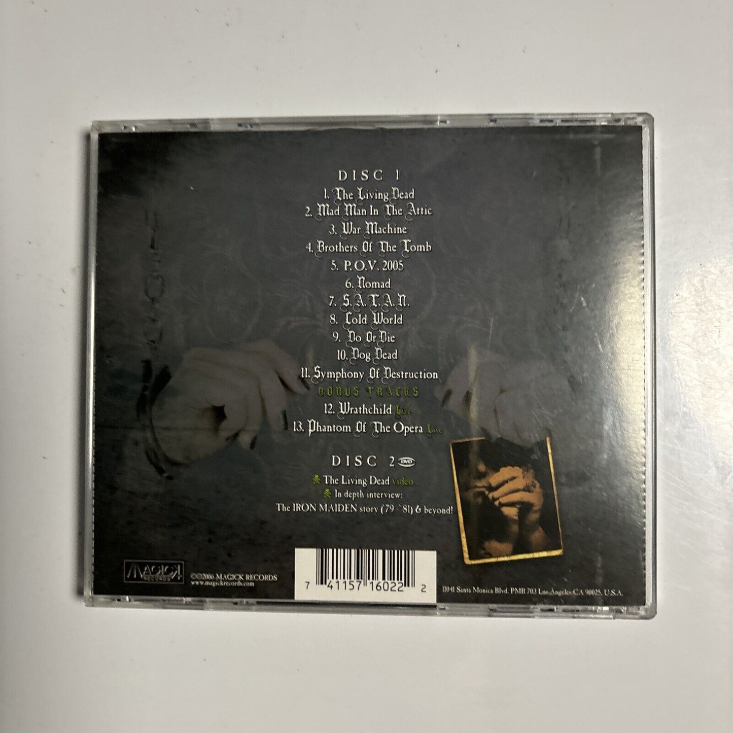 Paul Dianno - The Living Dead (CD +DVD, 2006) Magick Records CLP 1602-2