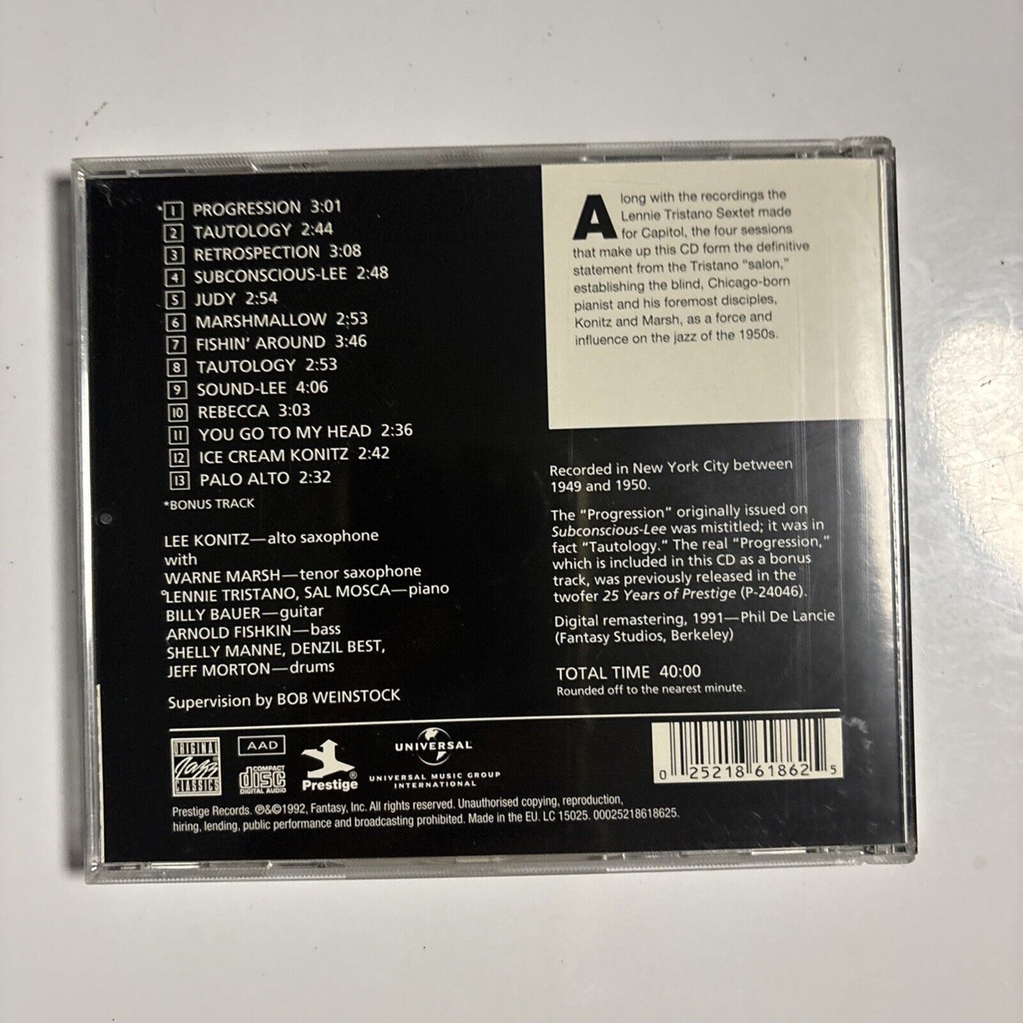 Lee Konitz – Subconscious-Lee (CD, 2006)