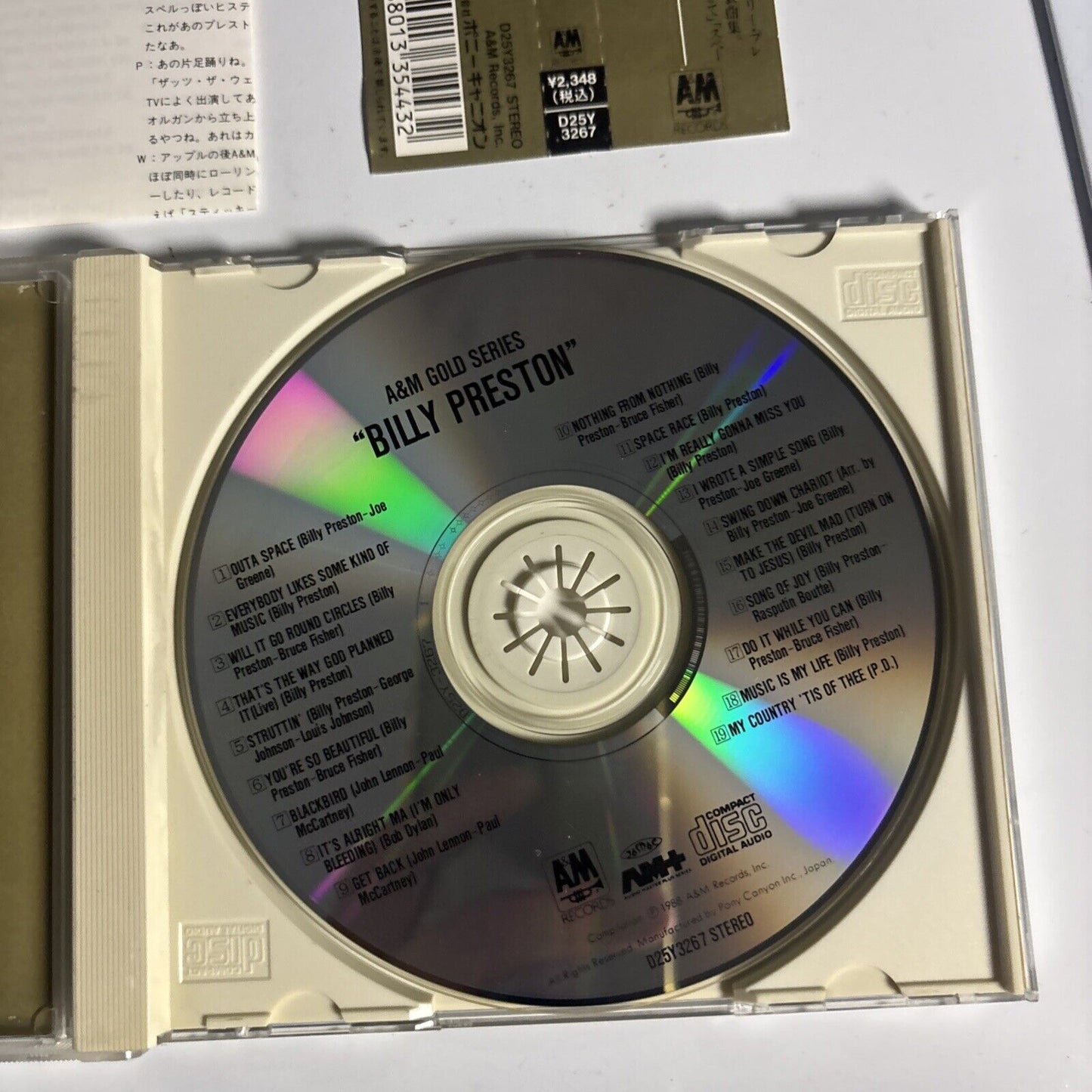 Billy Preston – A&M Gold Series Billy Preston (CD, 1988) Japan d25y3267 Obi
